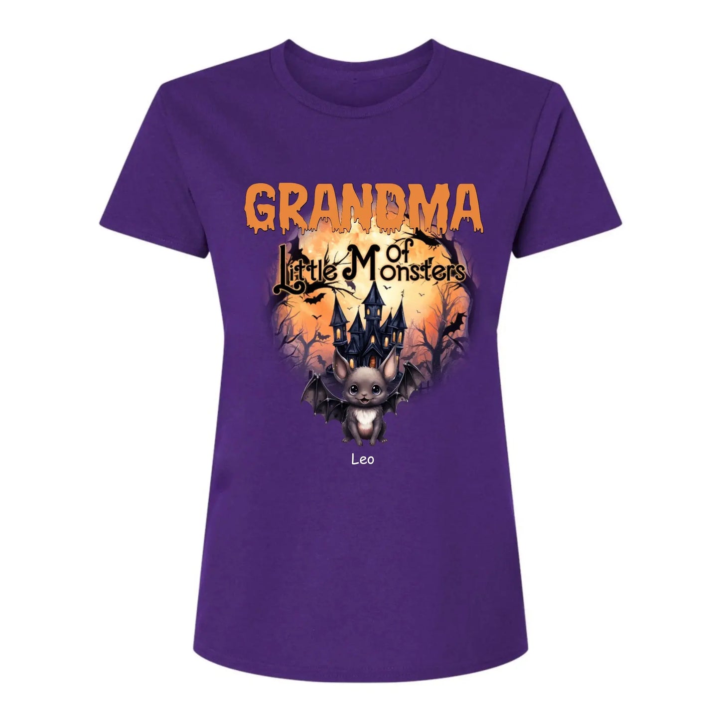 Personalized Grandma or Grandpa Halloween Shirt – Custom “Little Monsters” T-Shirt with Grandkids’ Names – Fun Spooky Gift for Grandparents Ezcustomize