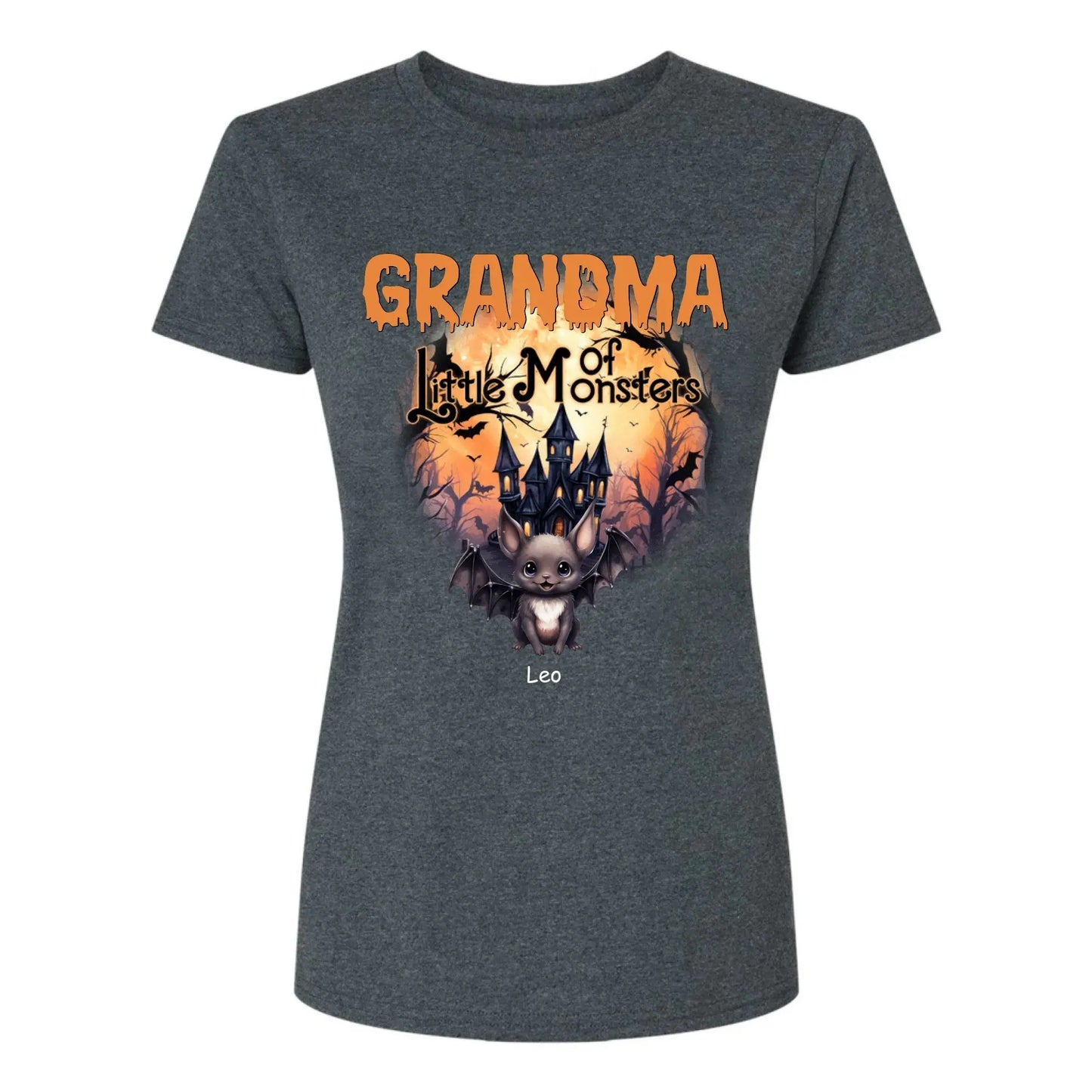 Personalized Grandma or Grandpa Halloween Shirt – Custom “Little Monsters” T-Shirt with Grandkids’ Names – Fun Spooky Gift for Grandparents Ezcustomize