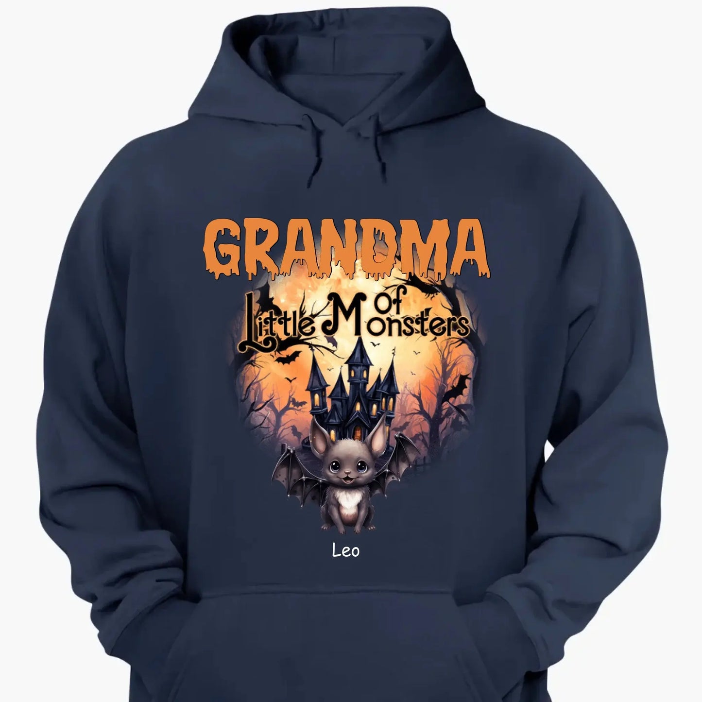 Personalized Grandma or Grandpa Halloween Shirt – Custom “Little Monsters” T-Shirt with Grandkids’ Names – Fun Spooky Gift for Grandparents Ezcustomize