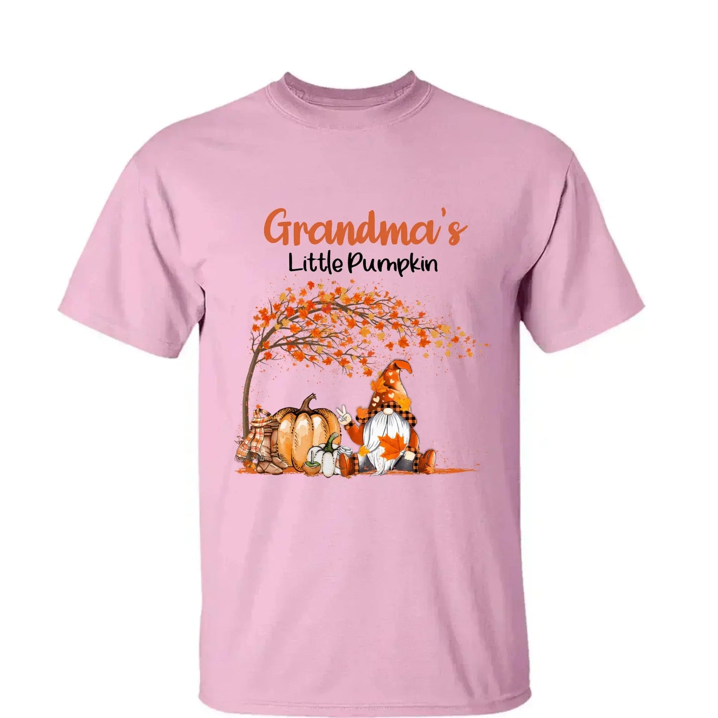 Personalized Grandma’s Little Pumpkins Shirt – Custom Fall T-Shirt with Grandkids’ Names – Cute Autumn Gift for Nana, Mimi, Mom, or Grandparent Ezcustomize