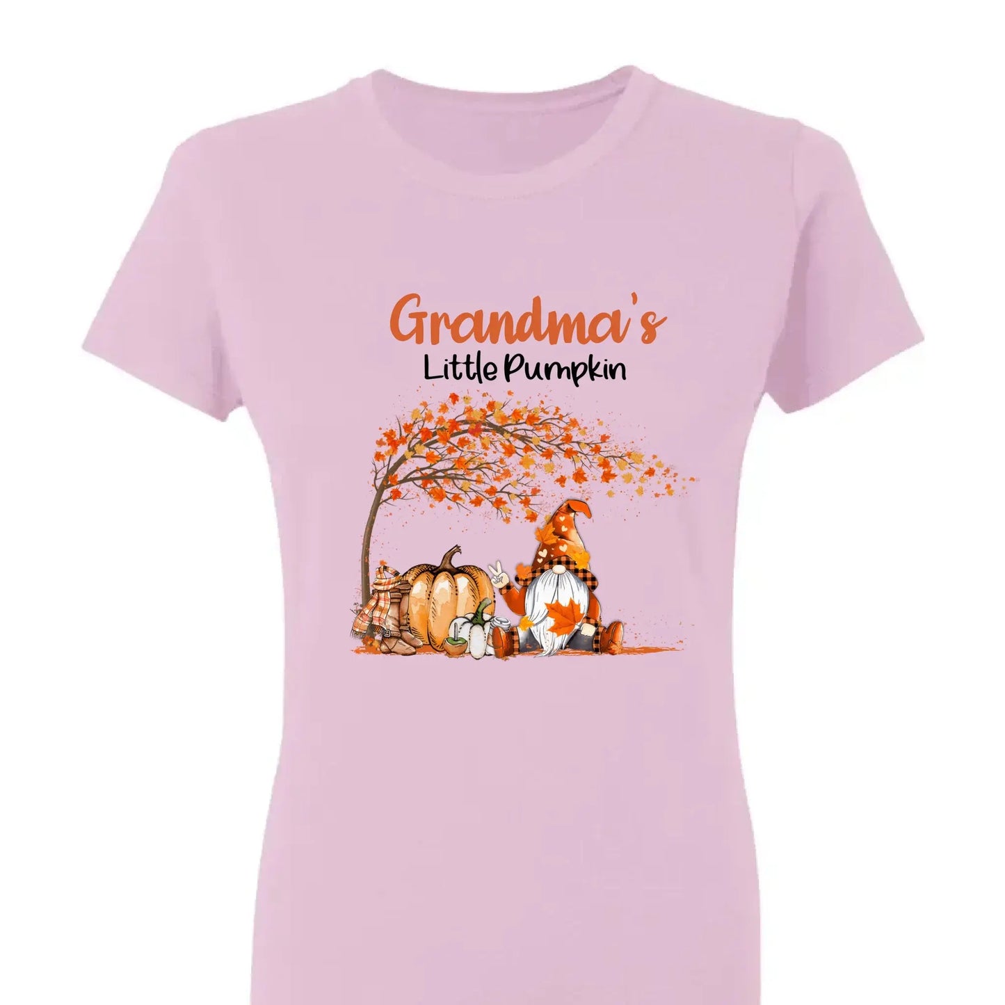 Personalized Grandma’s Little Pumpkins Shirt – Custom Fall T-Shirt with Grandkids’ Names – Cute Autumn Gift for Nana, Mimi, Mom, or Grandparent Ezcustomize