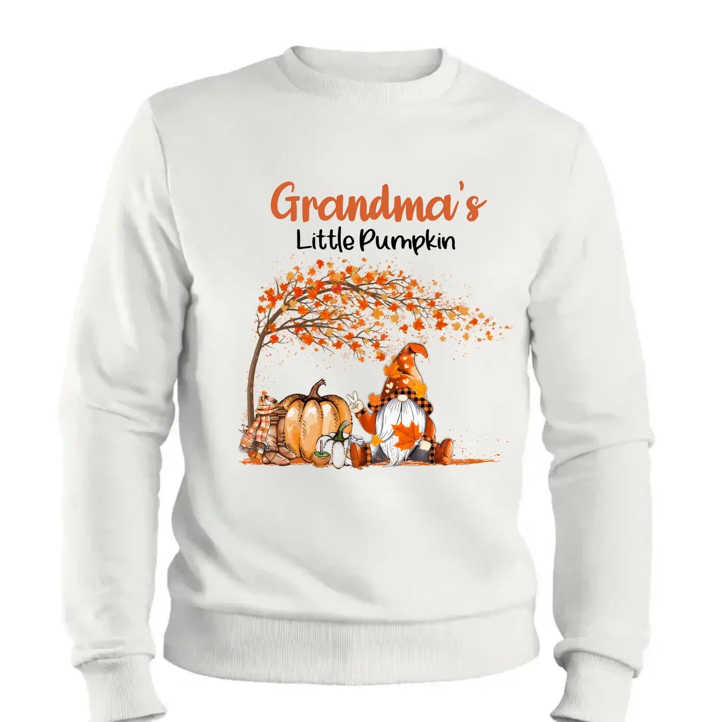 Personalized Grandma’s Little Pumpkins Shirt – Custom Fall T-Shirt with Grandkids’ Names – Cute Autumn Gift for Nana, Mimi, Mom, or Grandparent Ezcustomize