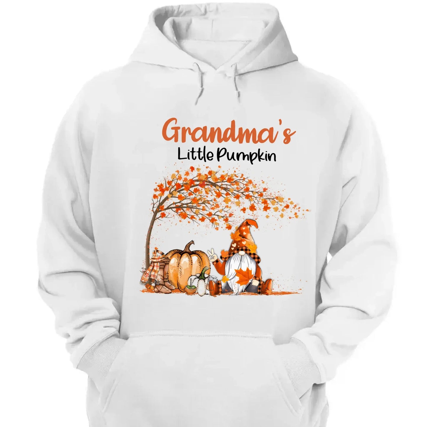 Personalized Grandma’s Little Pumpkins Shirt – Custom Fall T-Shirt with Grandkids’ Names – Cute Autumn Gift for Nana, Mimi, Mom, or Grandparent Ezcustomize
