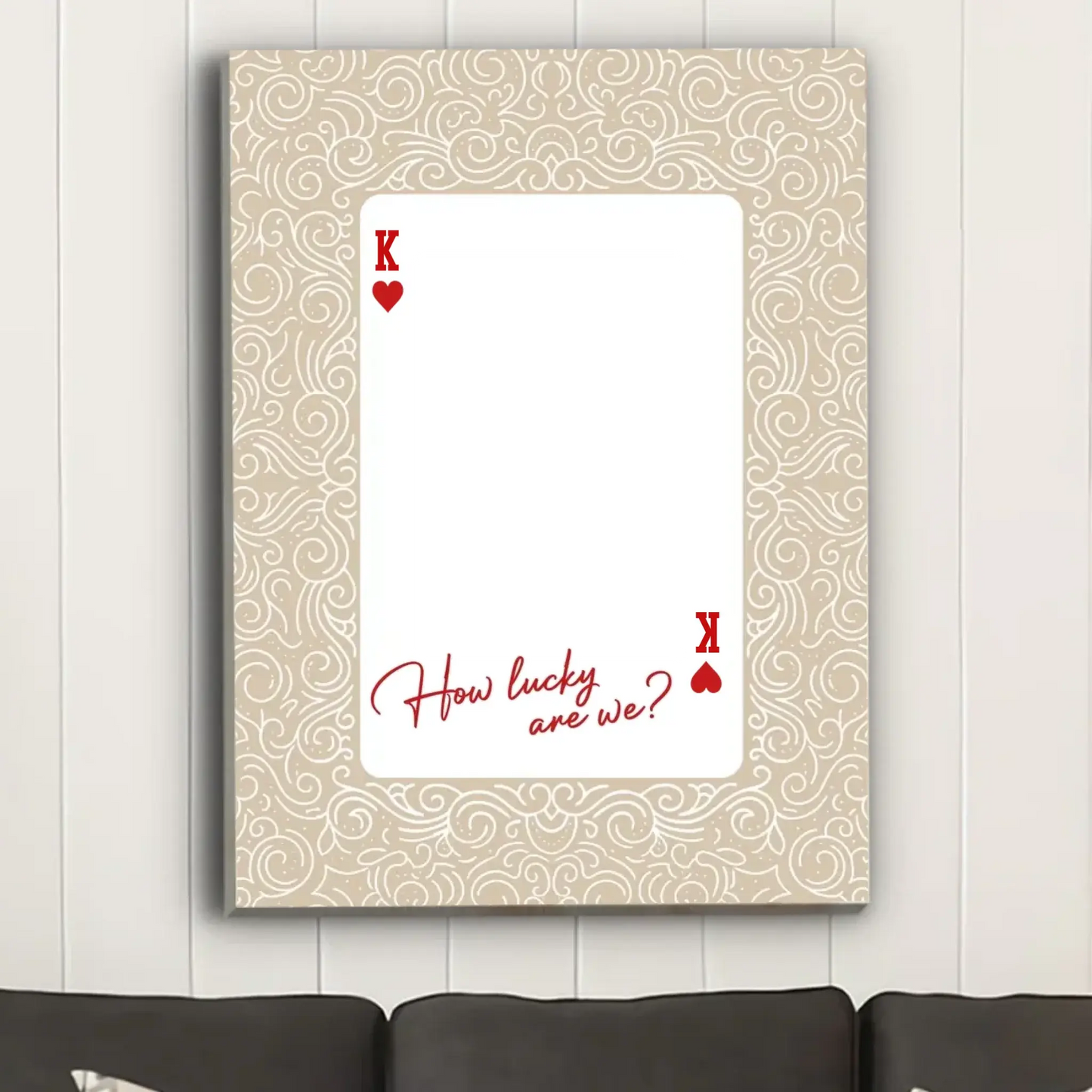Personalized King & Queen How Lucky We Are Photo – Custom Couple Poster/Canvas – Unique Anniversary & Valentine’s Day Gift for Couples Ezcustomize