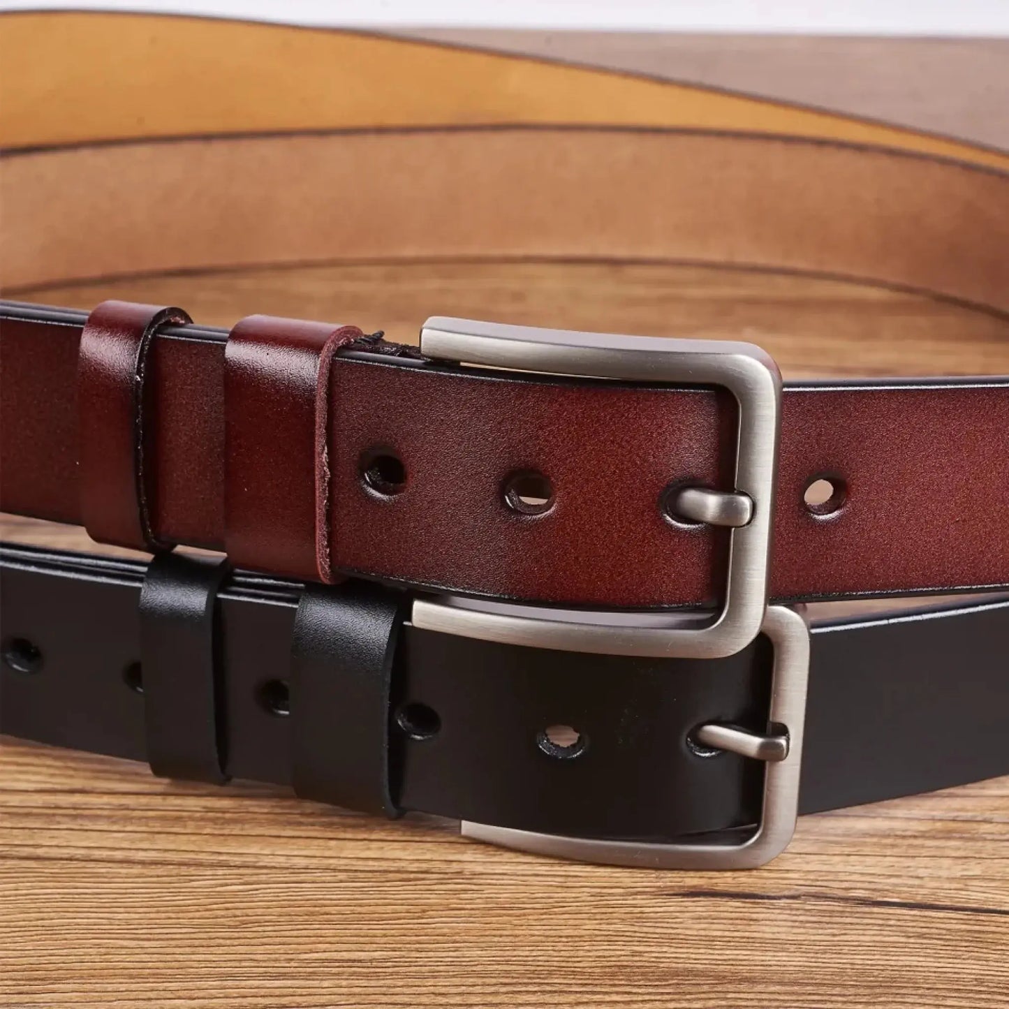 Personalized Leather Belt for Dad/Grandpa - Custom Engraved Love Message Gift Ezcustomize