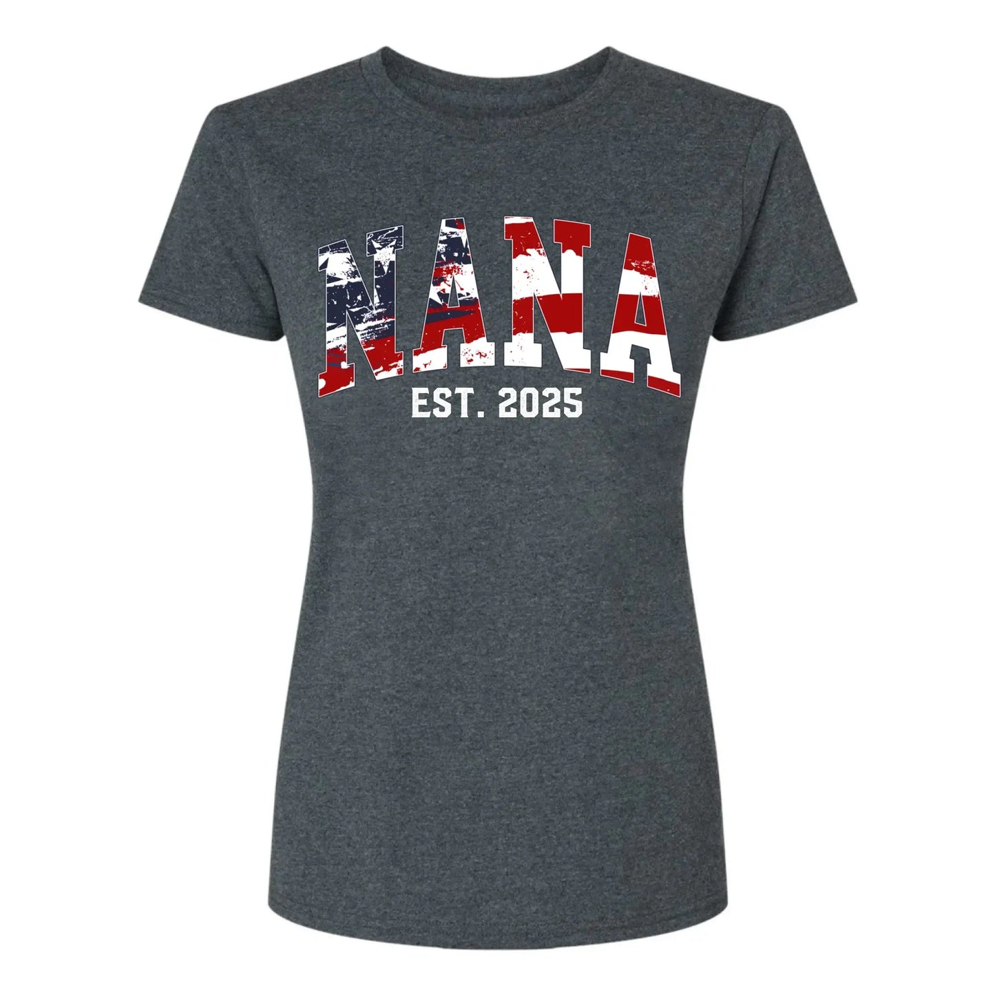 Personalized Nana Shirt with Kids’ Names & EST Year – 4th of July Gift for Grandma, American Flag Theme Ezcustomize