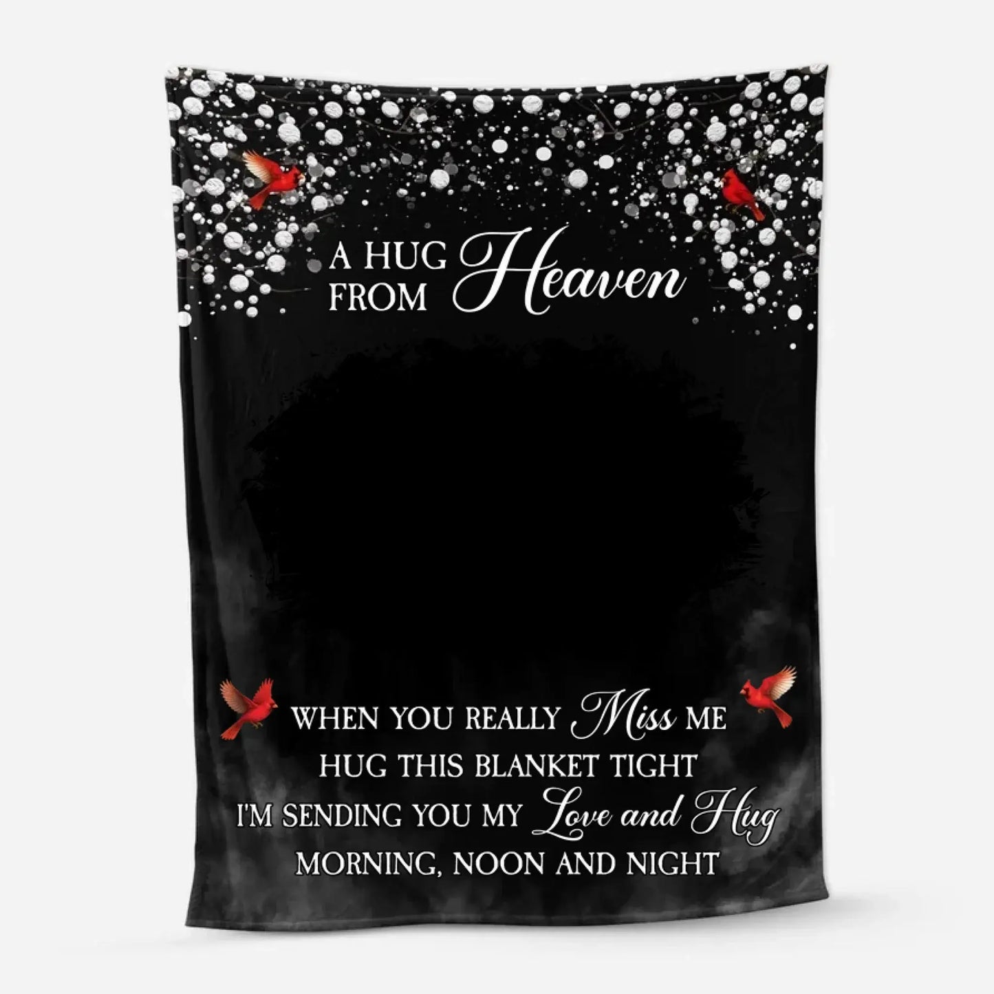 Personalized Photo Memorial Gifts - A Hug From Heaven Blanket Ezcustomize