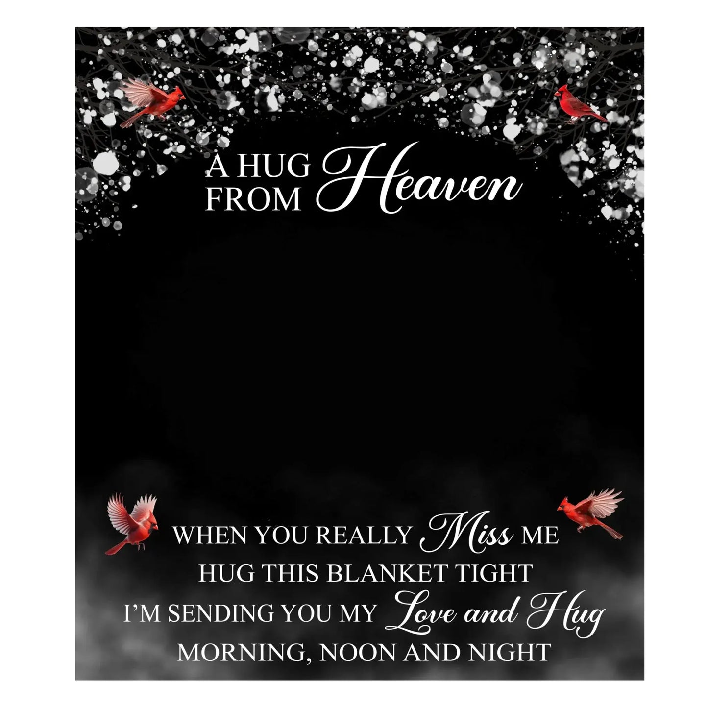 Personalized Photo Memorial Gifts - A Hug From Heaven Blanket Ezcustomize