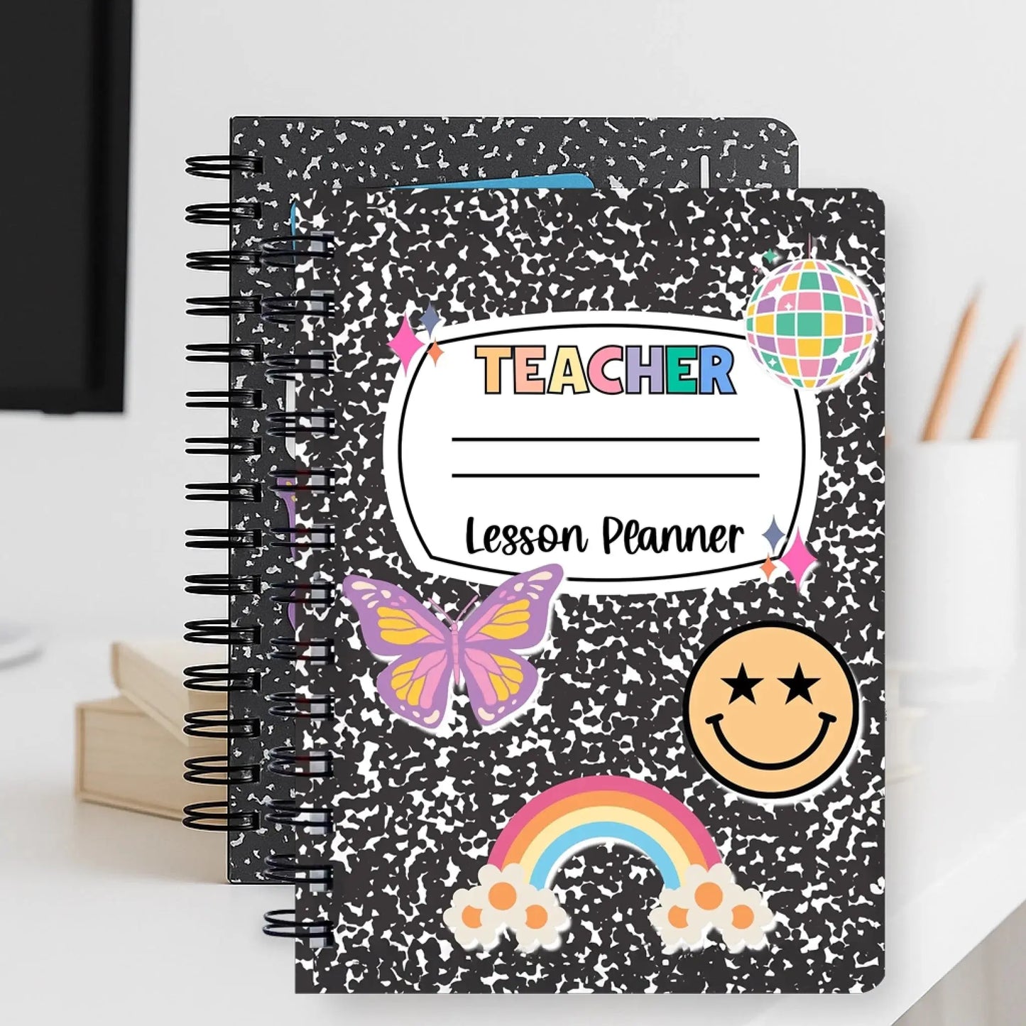 Personalized Spiral Bound Teacher Journal – Custom 5x7 Lesson Planner Notebook with Name, Gift for Teachers or Educators Ezcustomize