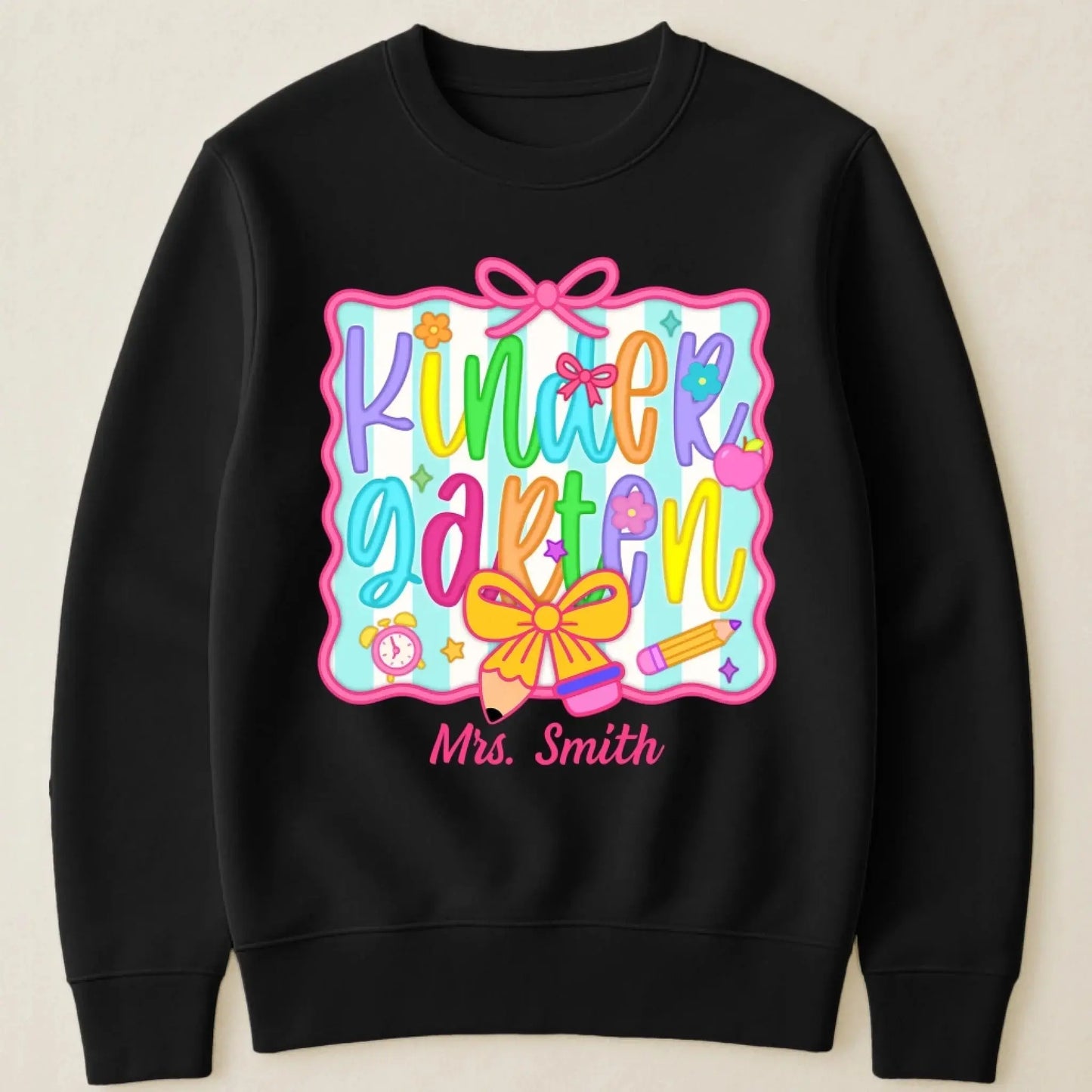 Personalized Teacher Shirt with Grade and Name – Cute Coquette Back to School Shirt for Pre-K to 5th Grade Teachers Ezcustomize