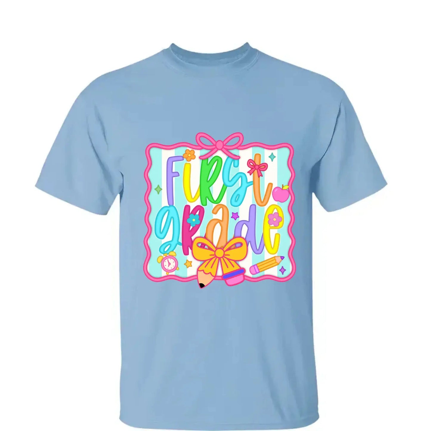 Personalized Teacher Shirt with Grade and Name – Cute Coquette Back to School Shirt for Pre-K to 5th Grade Teachers Ezcustomize