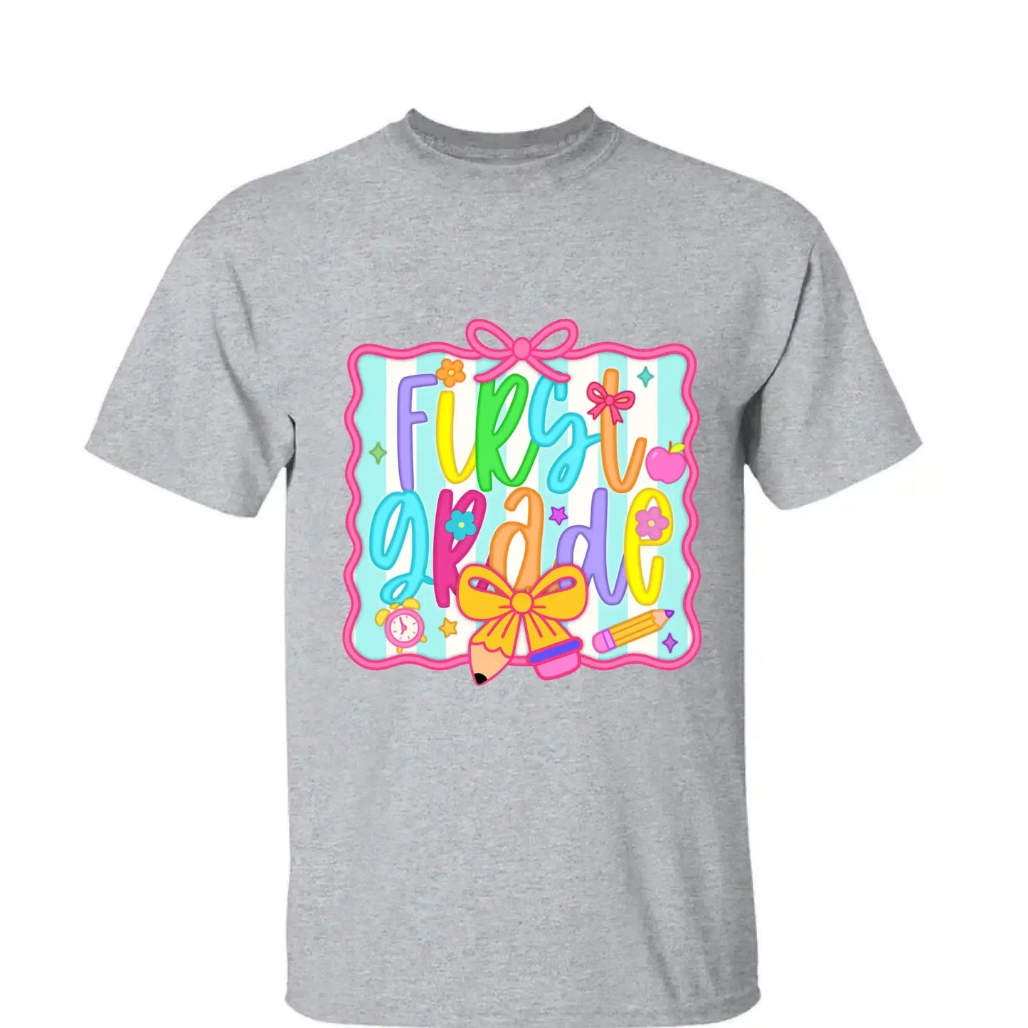 Personalized Teacher Shirt with Grade and Name – Cute Coquette Back to School Shirt for Pre-K to 5th Grade Teachers Ezcustomize