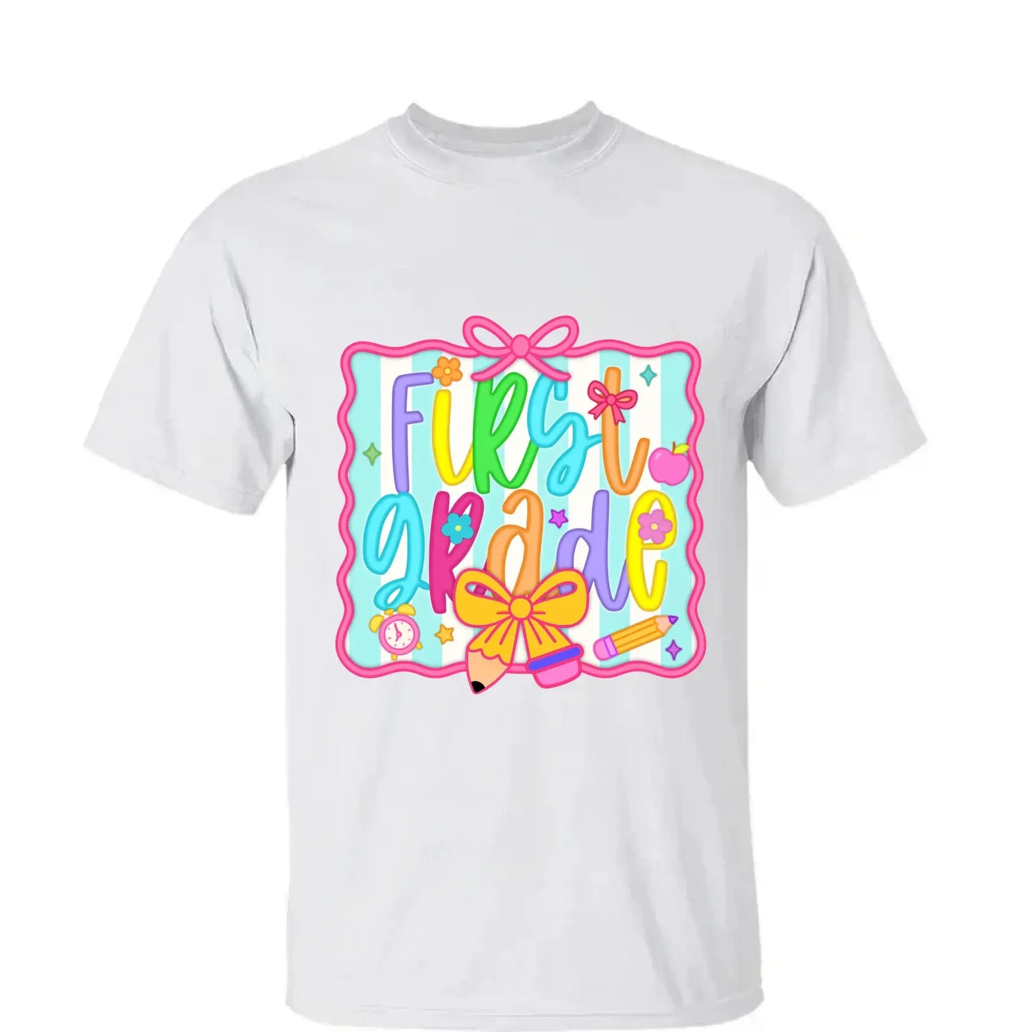 Personalized Teacher Shirt with Grade and Name – Cute Coquette Back to School Shirt for Pre-K to 5th Grade Teachers Ezcustomize