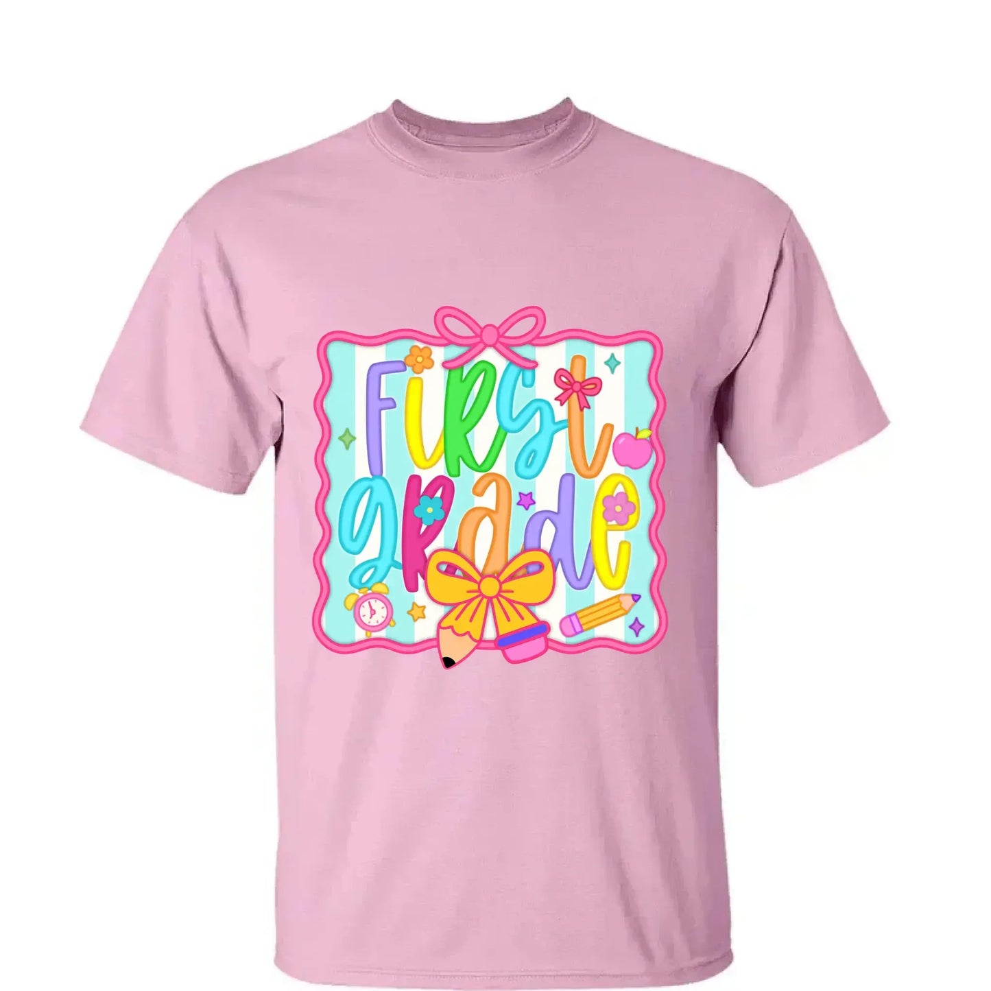 Personalized Teacher Shirt with Grade and Name – Cute Coquette Back to School Shirt for Pre-K to 5th Grade Teachers Ezcustomize