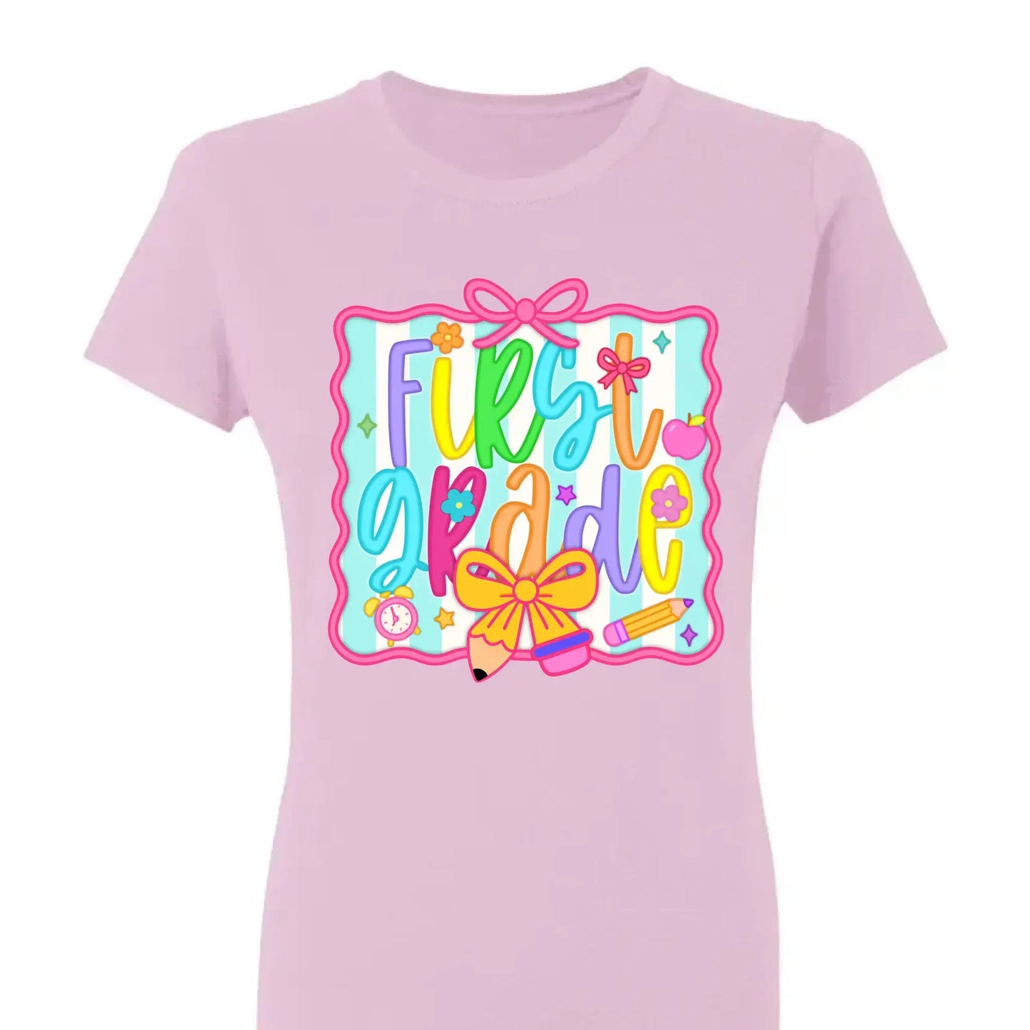 Personalized Teacher Shirt with Grade and Name – Cute Coquette Back to School Shirt for Pre-K to 5th Grade Teachers Ezcustomize