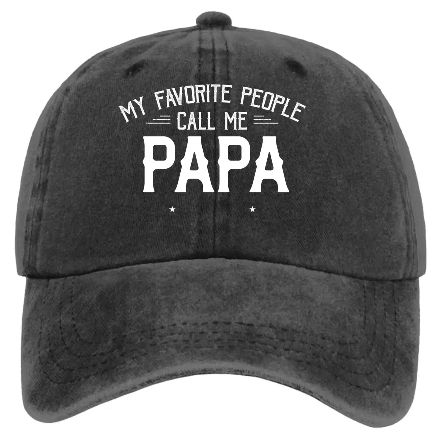 Personalized Washed Denim Cap with Kids’ Names – Custom Dad, Papa, or Grandpa Hat Ezcustomize