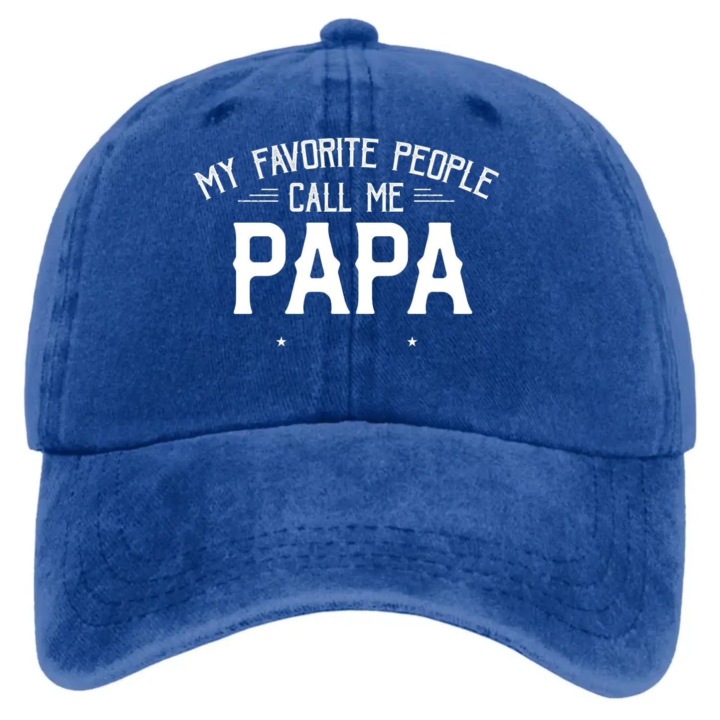 Personalized Washed Denim Cap with Kids’ Names – Custom Dad, Papa, or Grandpa Hat Ezcustomize