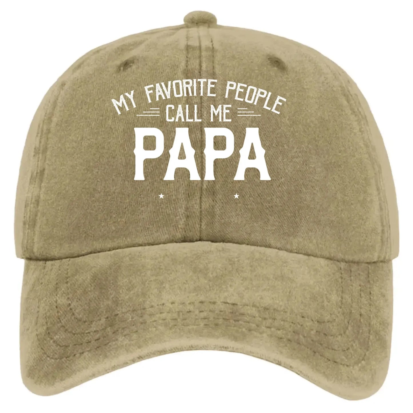 Personalized Washed Denim Cap with Kids’ Names – Custom Dad, Papa, or Grandpa Hat Ezcustomize