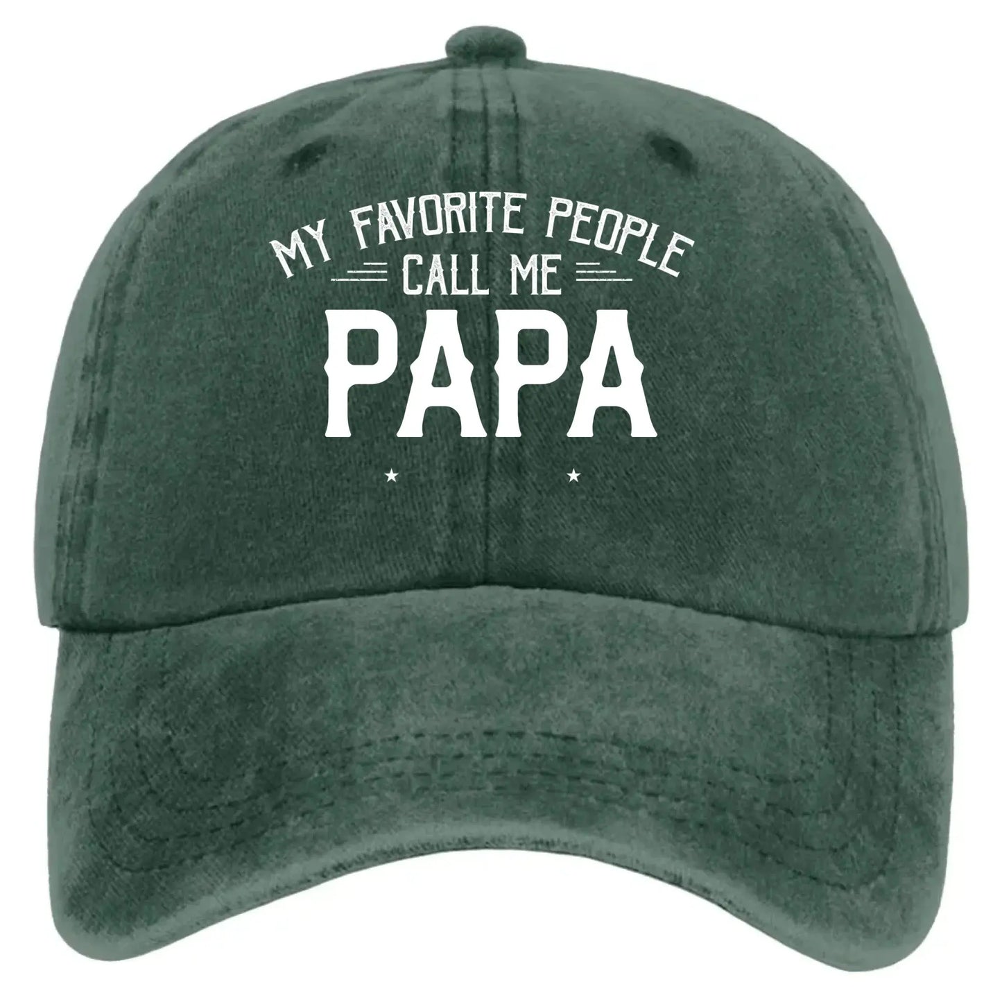 Personalized Washed Denim Cap with Kids’ Names – Custom Dad, Papa, or Grandpa Hat Ezcustomize