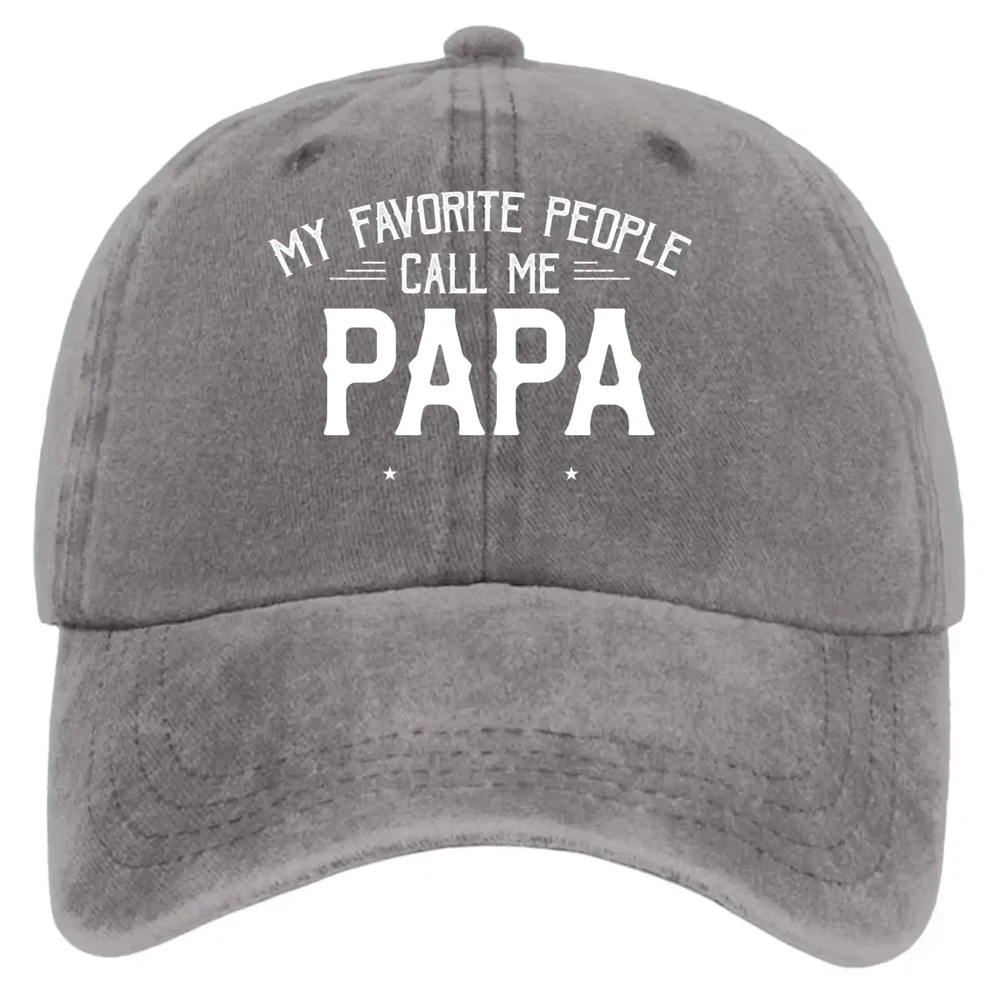 Personalized Washed Denim Cap with Kids’ Names – Custom Dad, Papa, or Grandpa Hat Ezcustomize
