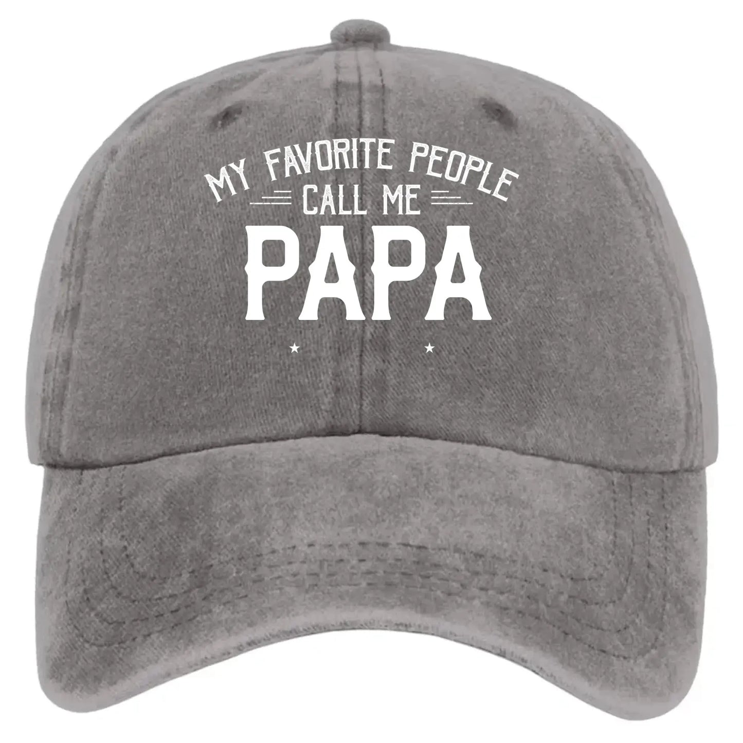 Personalized Washed Denim Cap with Kids’ Names – Custom Dad, Papa, or Grandpa Hat Ezcustomize