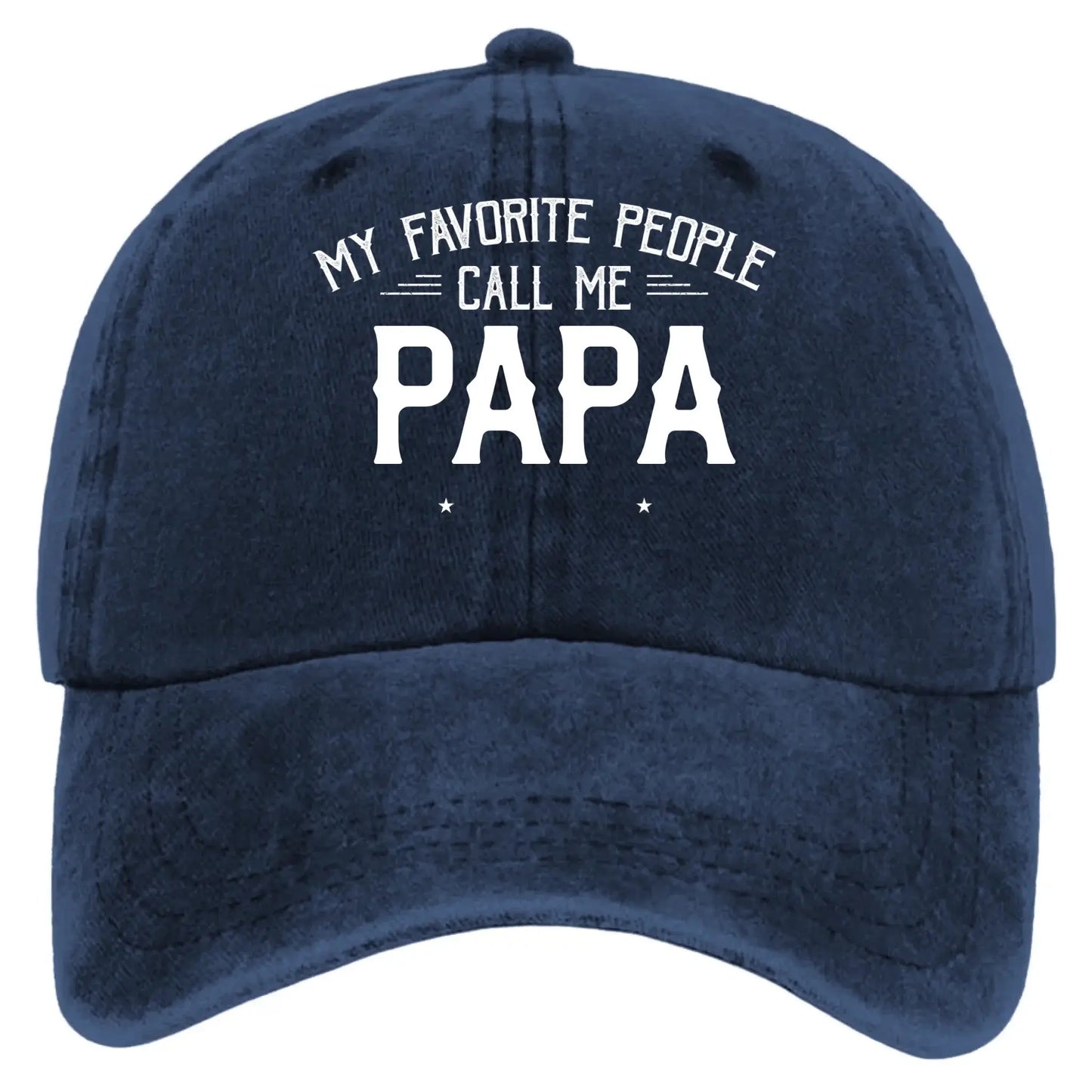 Personalized Washed Denim Cap with Kids’ Names – Custom Dad, Papa, or Grandpa Hat Ezcustomize