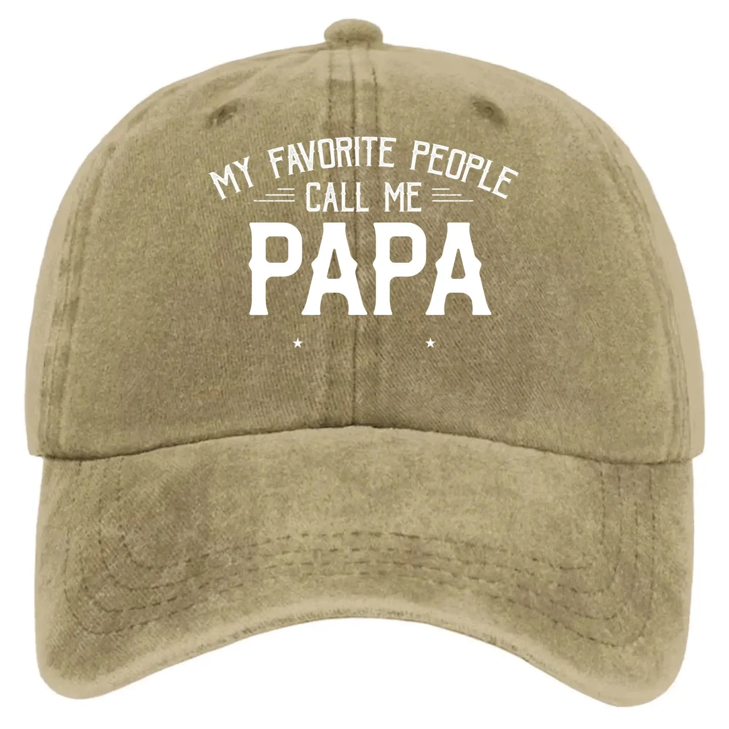 Personalized Washed Denim Cap with Kids’ Names – Custom Dad, Papa, or Grandpa Hat Ezcustomize