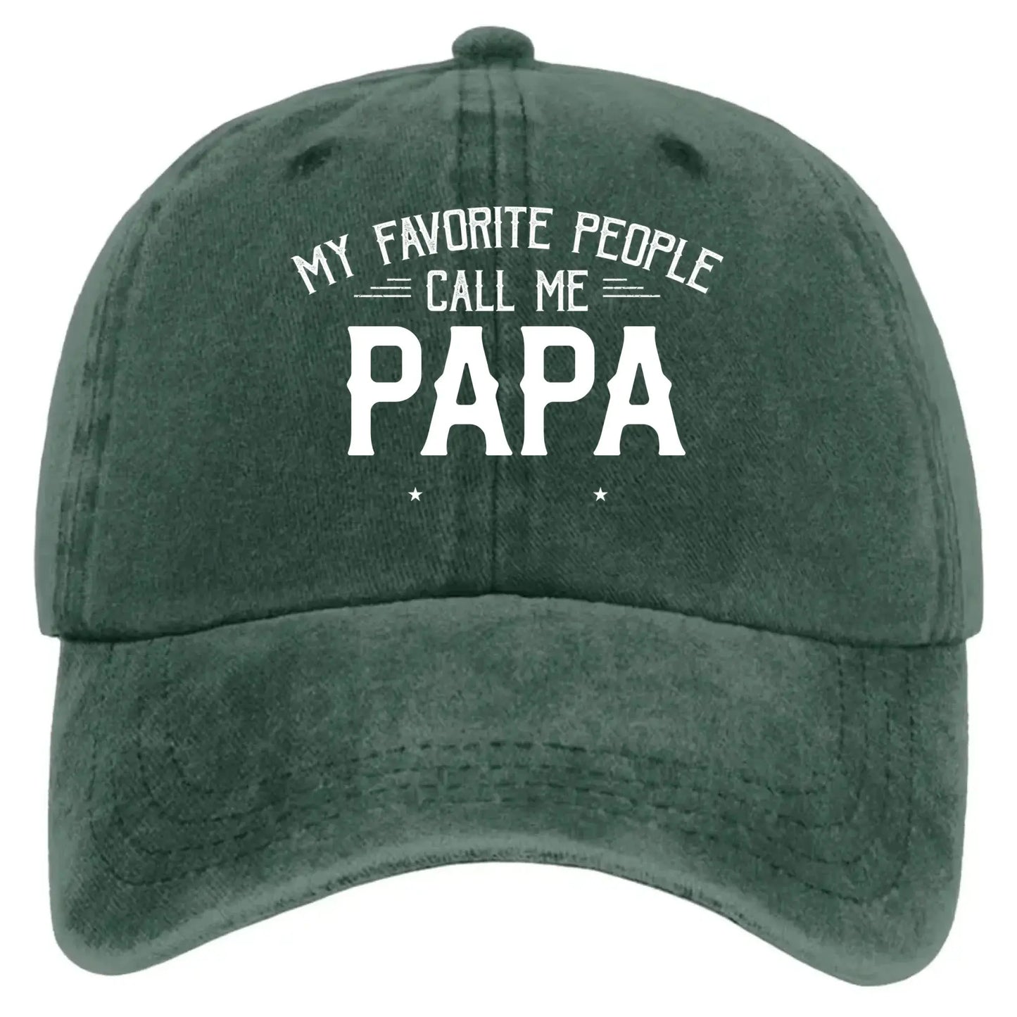 Personalized Washed Denim Cap with Kids’ Names – Custom Dad, Papa, or Grandpa Hat Ezcustomize