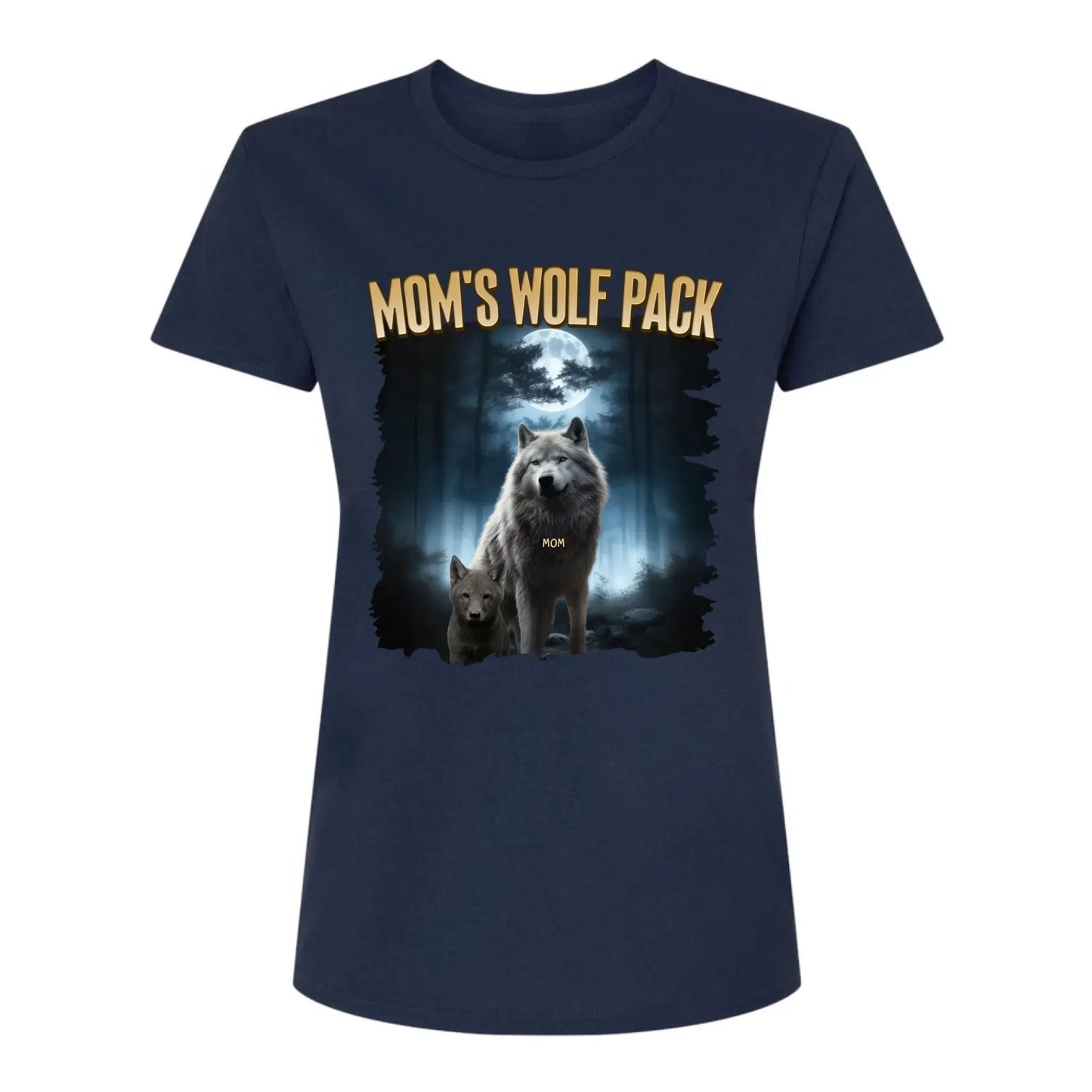 Personalized Wolf Pack Shirt for Mom, Nana, Mimi, or Grandma – Custom Family Names, Cute Gift for Mother’s Day or Birthday Ezcustomize
