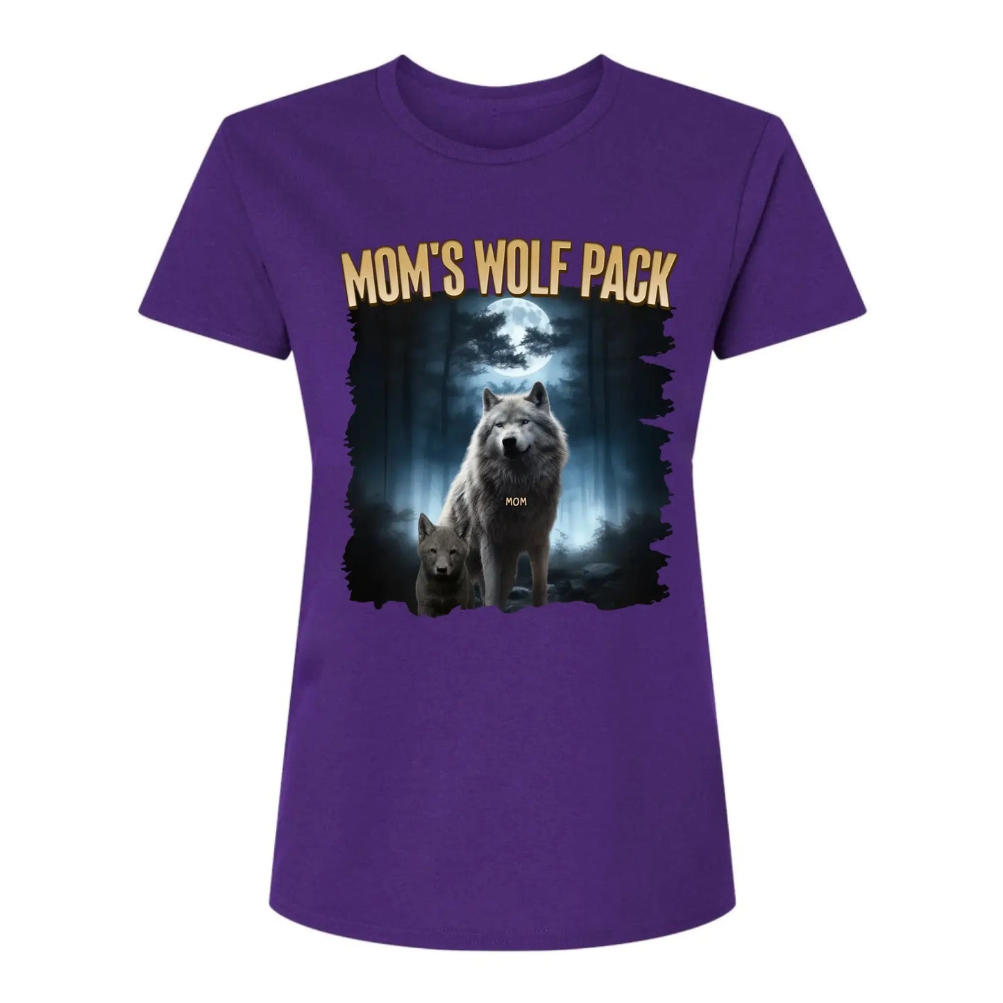 Personalized Wolf Pack Shirt for Mom, Nana, Mimi, or Grandma – Custom Family Names, Cute Gift for Mother’s Day or Birthday Ezcustomize