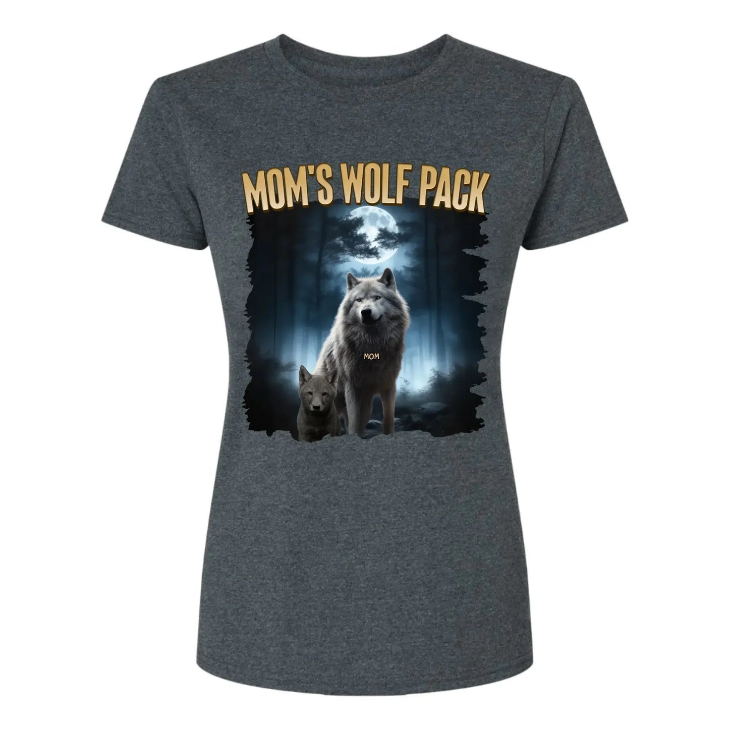 Personalized Wolf Pack Shirt for Mom, Nana, Mimi, or Grandma – Custom Family Names, Cute Gift for Mother’s Day or Birthday Ezcustomize