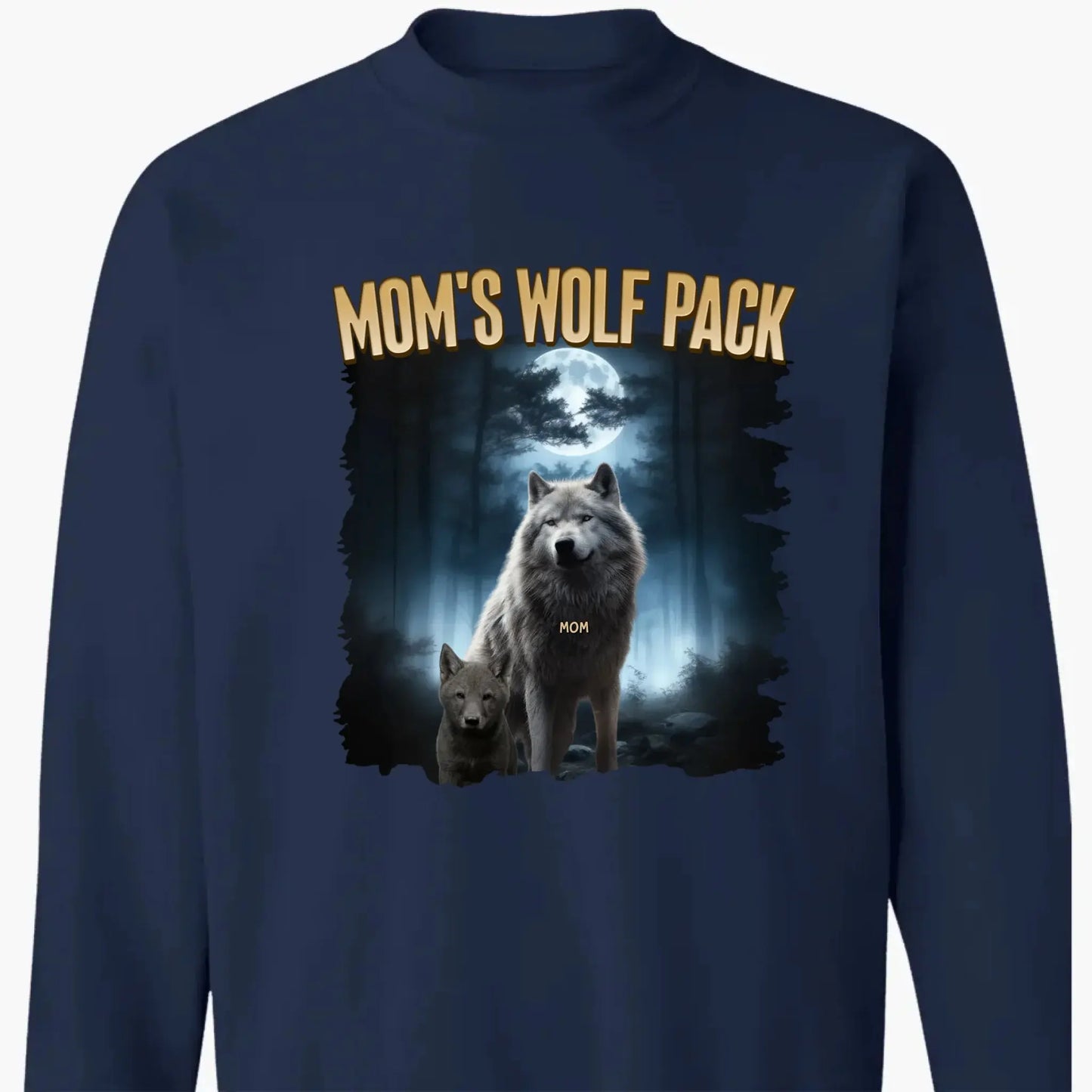 Personalized Wolf Pack Shirt for Mom, Nana, Mimi, or Grandma – Custom Family Names, Cute Gift for Mother’s Day or Birthday Ezcustomize