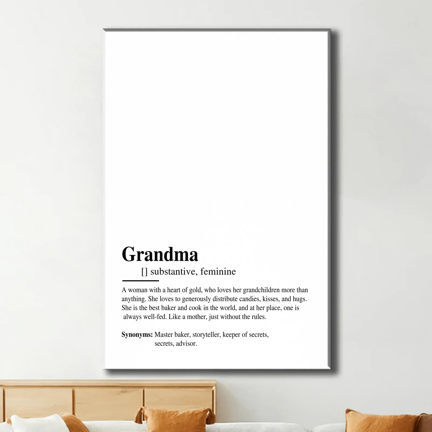 Personalized "Definition of Grandma" Canvas – Custom Wall Art Gift for Grandmothers Ezcustomize