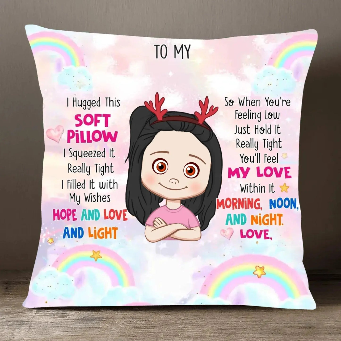 Personalized 'Hug This' Pillow - Grandma's Special Gift for Granddaughter Ezcustomize