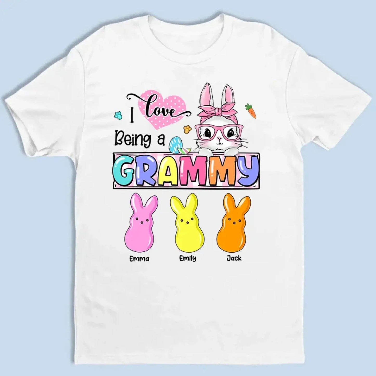 Personalized "I Love Being a Grandma" Easter Bunny Shirt – Custom Easter Gift for Grandma Ezcustomize