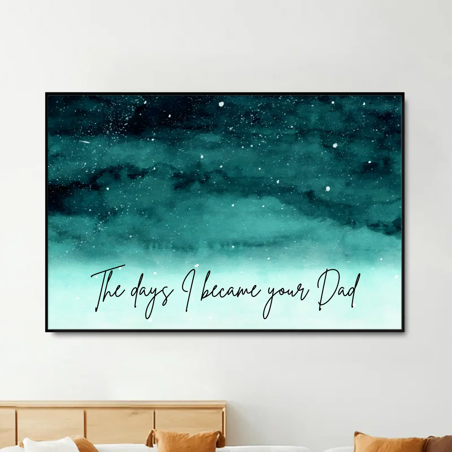 Personalized “The Nights You Became Our Dad” Wall Art - Starry Night Moon Phase Poster/Canvas – Heartfelt Father’s Day Gift for Dad or Husband Ezcustomize