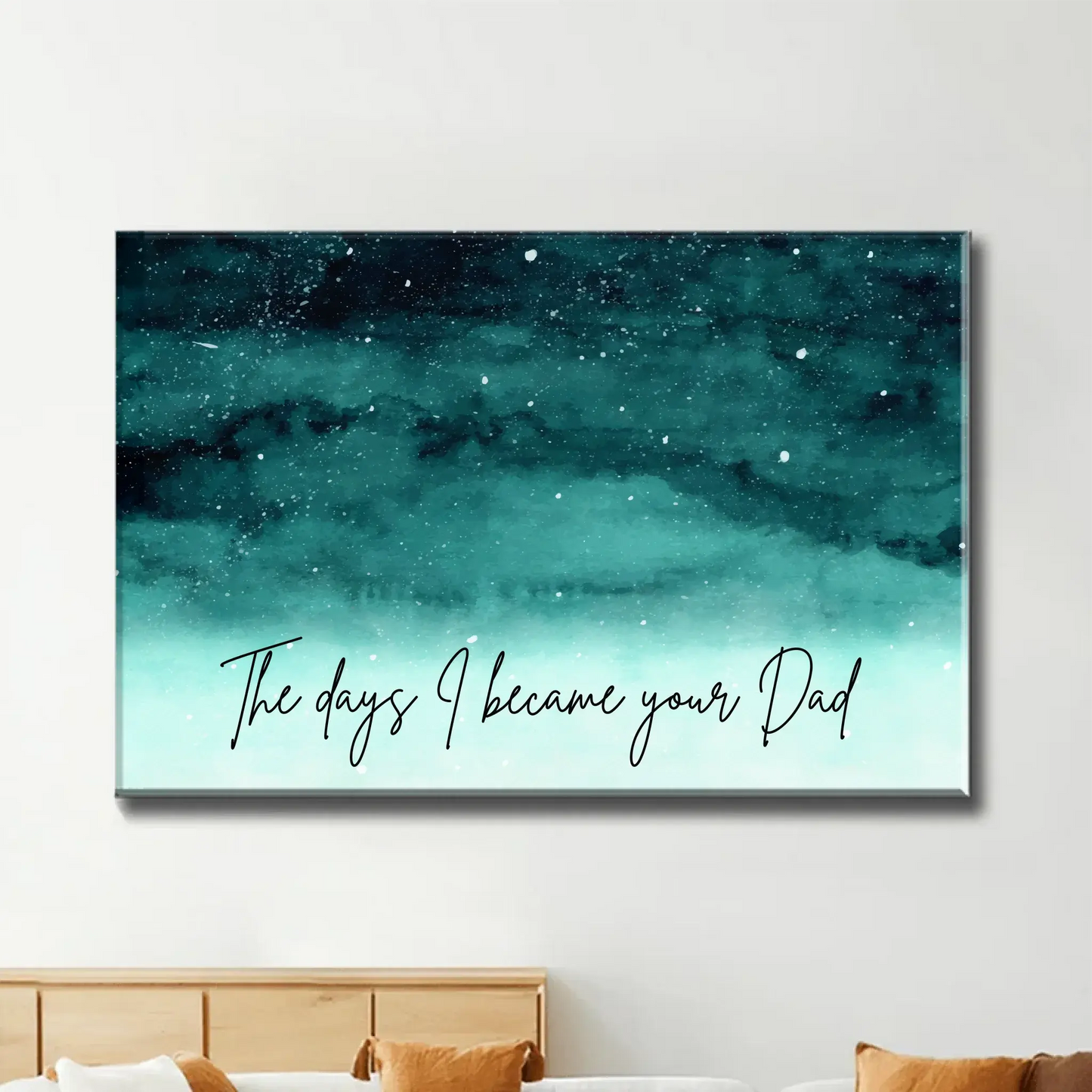 Personalized “The Nights You Became Our Dad” Wall Art - Starry Night Moon Phase Poster/Canvas – Heartfelt Father’s Day Gift for Dad or Husband Ezcustomize