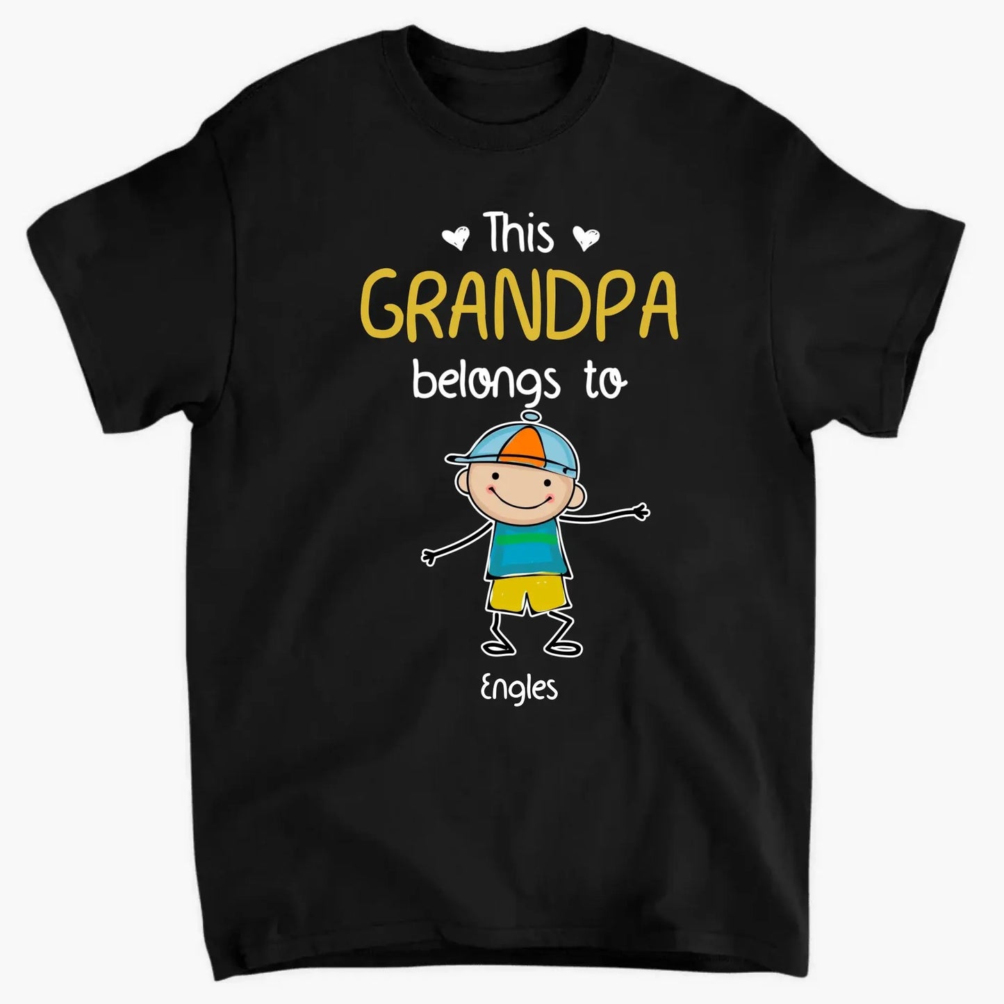 Personalized "This Grandpa Belongs To" Shirt - Custom Gift with Grandkids’ Names Ezcustomize