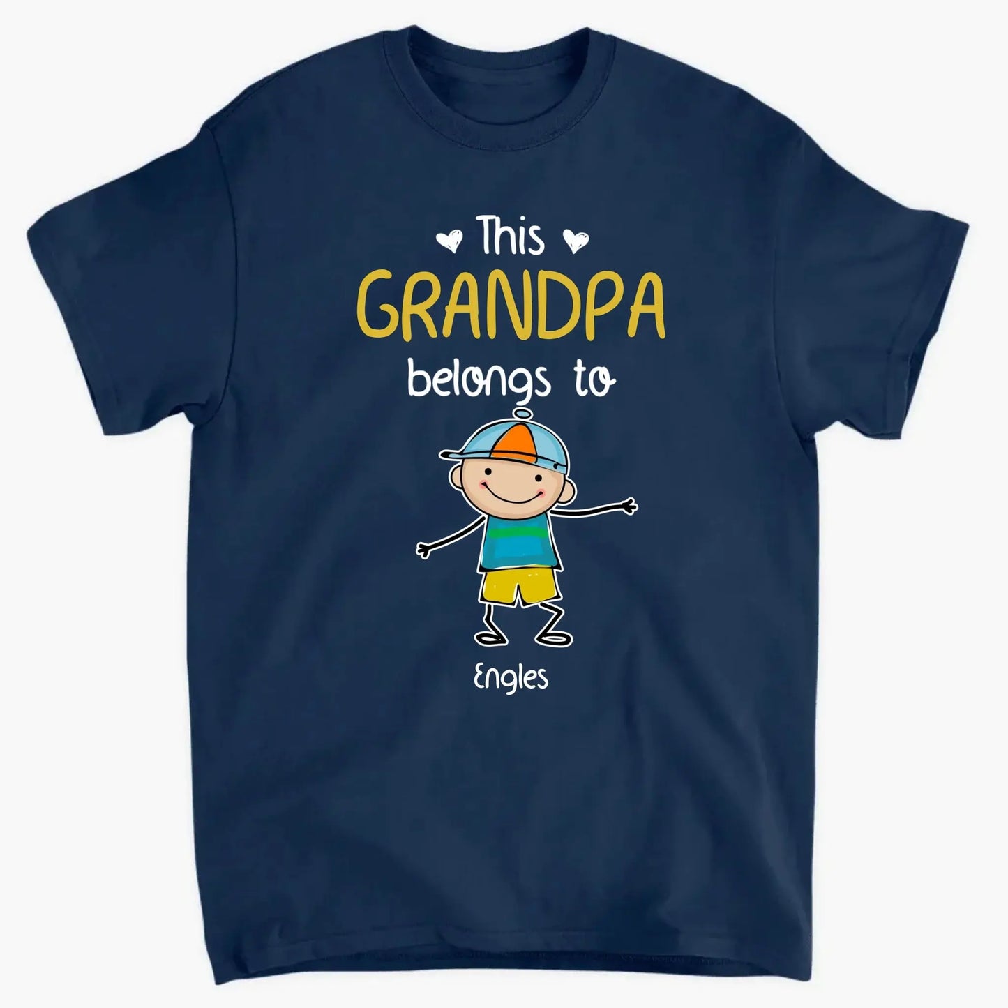 Personalized "This Grandpa Belongs To" Shirt - Custom Gift with Grandkids’ Names Ezcustomize