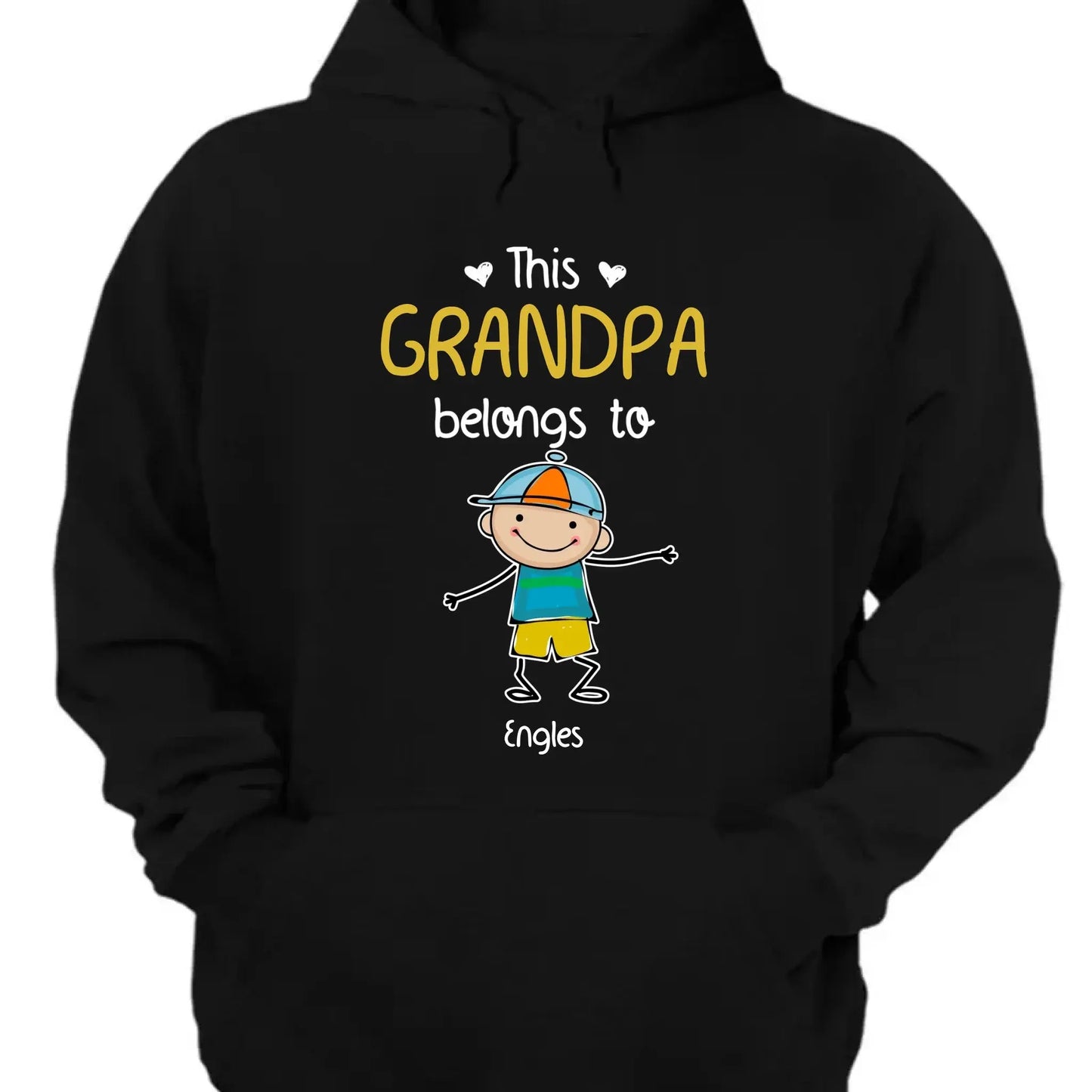 Personalized "This Grandpa Belongs To" Shirt - Custom Gift with Grandkids’ Names Ezcustomize