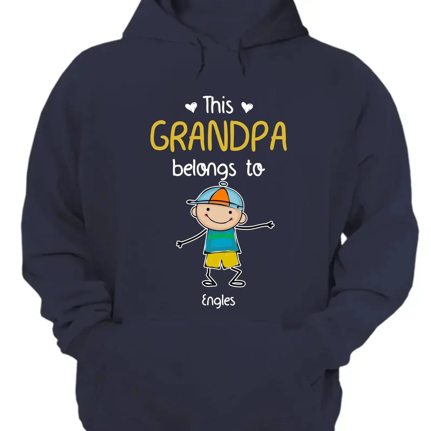 Personalized "This Grandpa Belongs To" Shirt - Custom Gift with Grandkids’ Names Ezcustomize