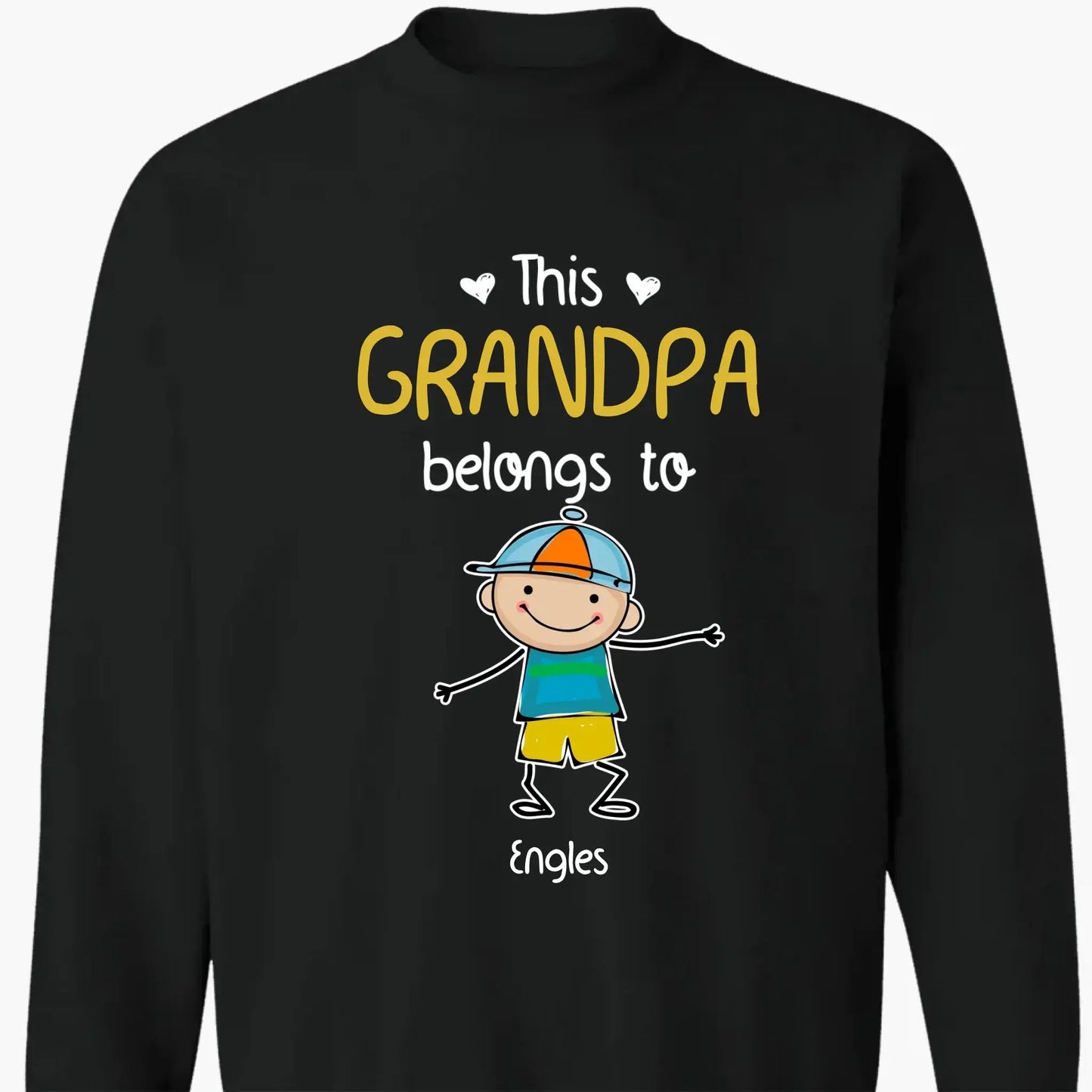 Personalized "This Grandpa Belongs To" Shirt - Custom Gift with Grandkids’ Names Ezcustomize