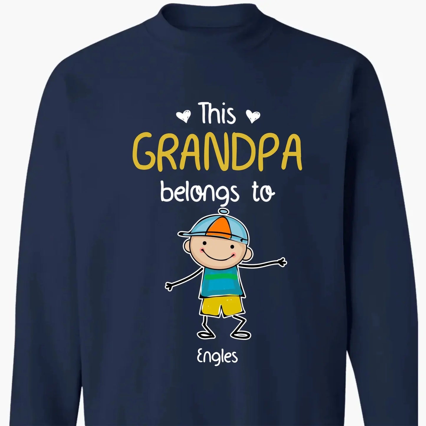 Personalized "This Grandpa Belongs To" Shirt - Custom Gift with Grandkids’ Names Ezcustomize