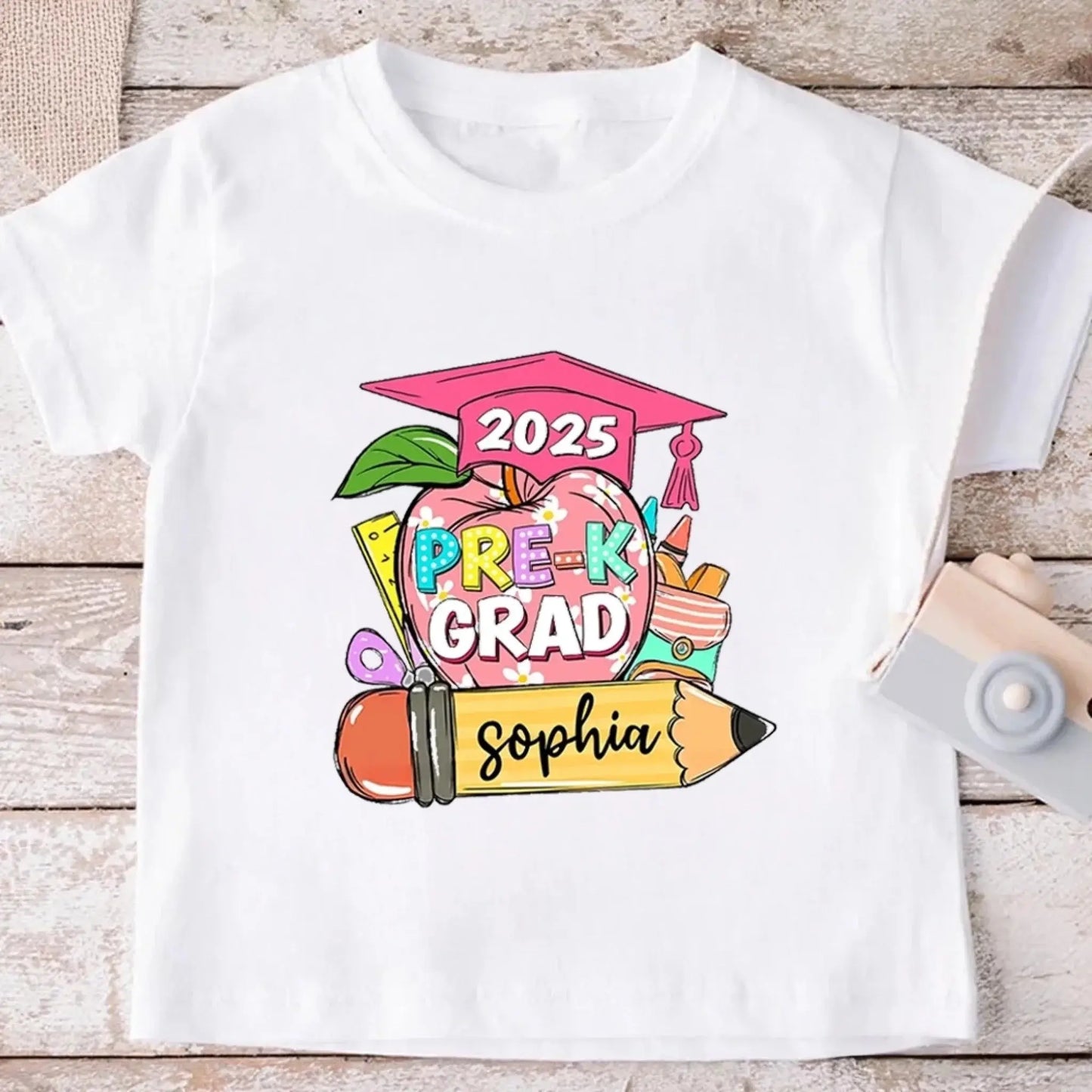 Pre-K Graduation Shirt – Personalized T-Shirt for Kids – Custom Preschool Graduation Gift for Boys and Girls Ezcustomize