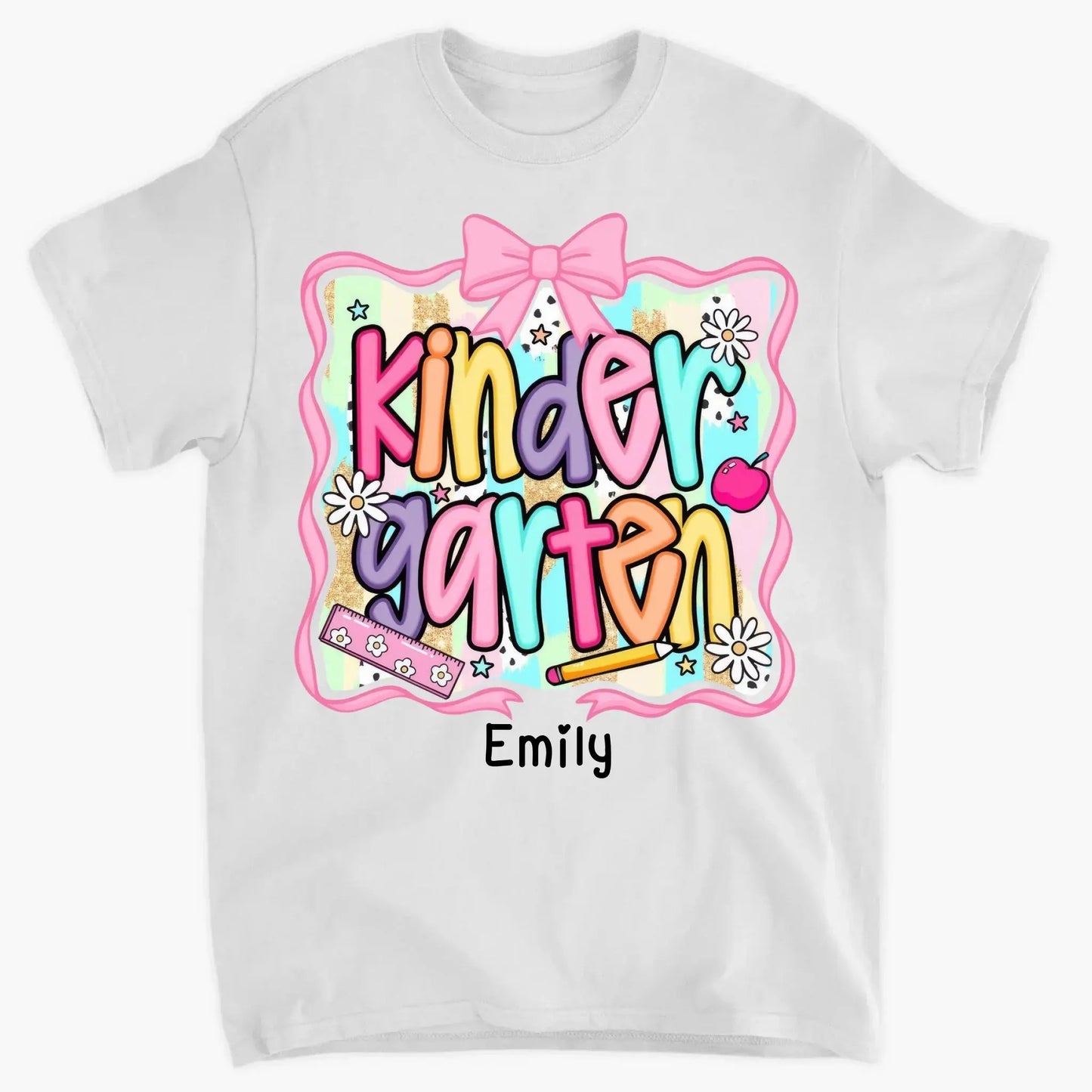 Preppy Back to School Shirt – Cute First Day of School Outfit Personalized with Name For Kids Ezcustomize