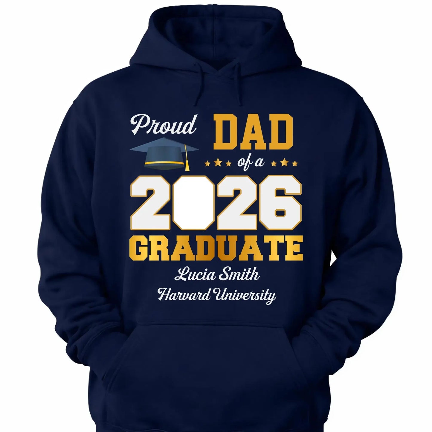 Proud Family Graduate Custom Photo Name & University - Personalized T-Shirt/Hoodie - Gift for Mom, Dad, Brother, Sister, Son, Daughter Ezcustomize