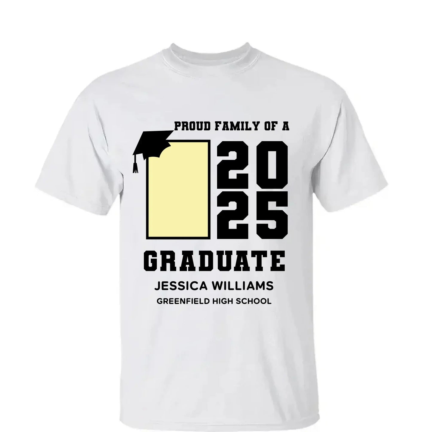 Proud Family of a 2025 Graduate Shirt – Custom School & Name Graduation T-Shirt for Senior’s Family Members Ezcustomize