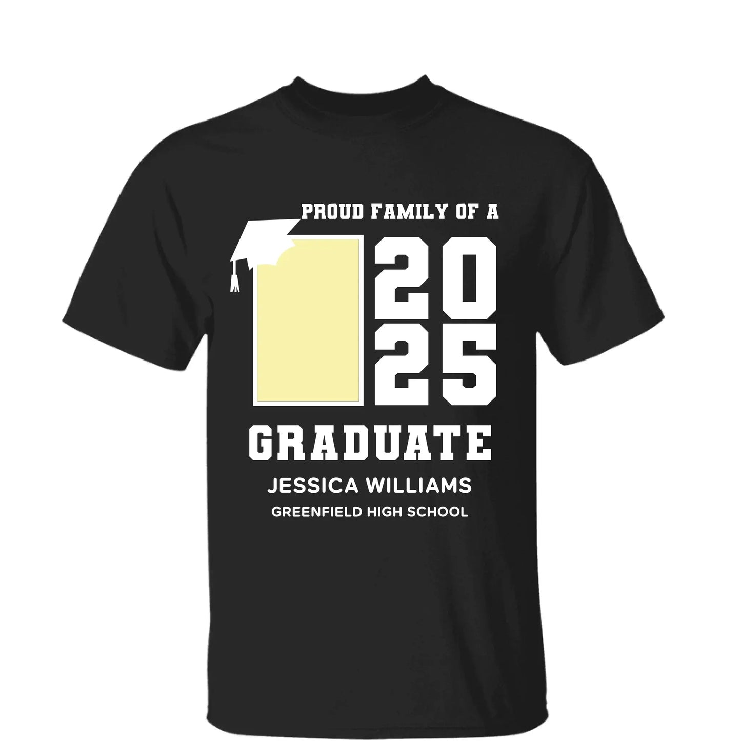 Proud Family of a 2025 Graduate Shirt – Custom School & Name Graduation T-Shirt for Senior’s Family Members Ezcustomize