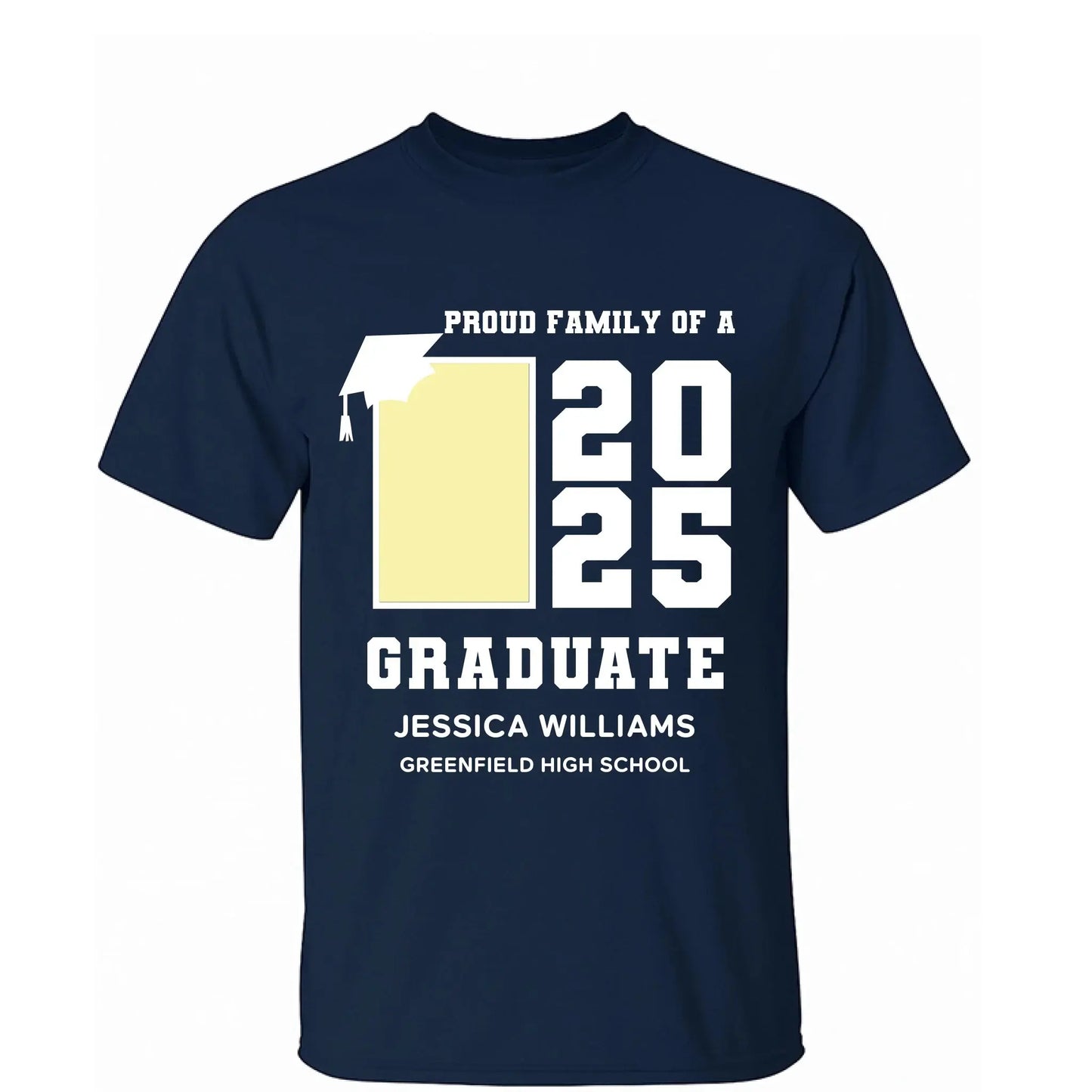 Proud Family of a 2025 Graduate Shirt – Custom School & Name Graduation T-Shirt for Senior’s Family Members Ezcustomize