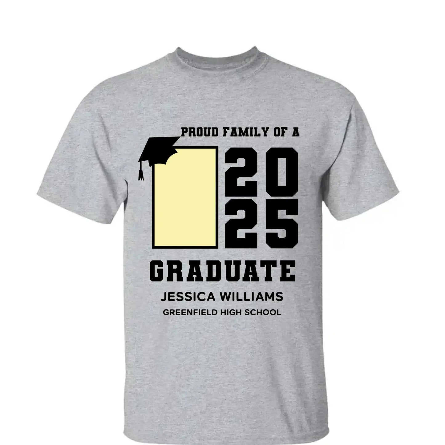 Proud Family of a 2025 Graduate Shirt – Custom School & Name Graduation T-Shirt for Senior’s Family Members Ezcustomize